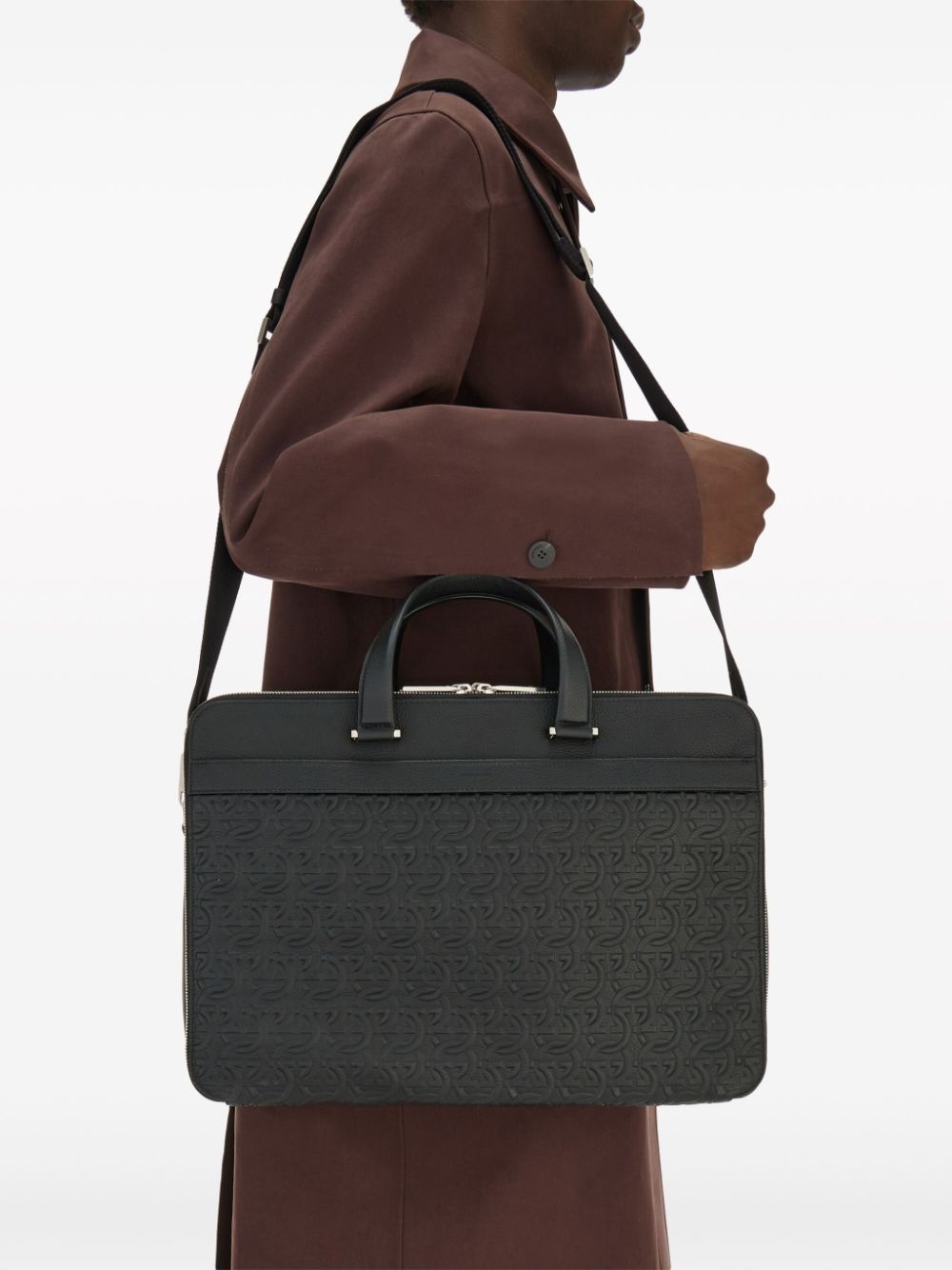 Gancini leather briefcase - 2
