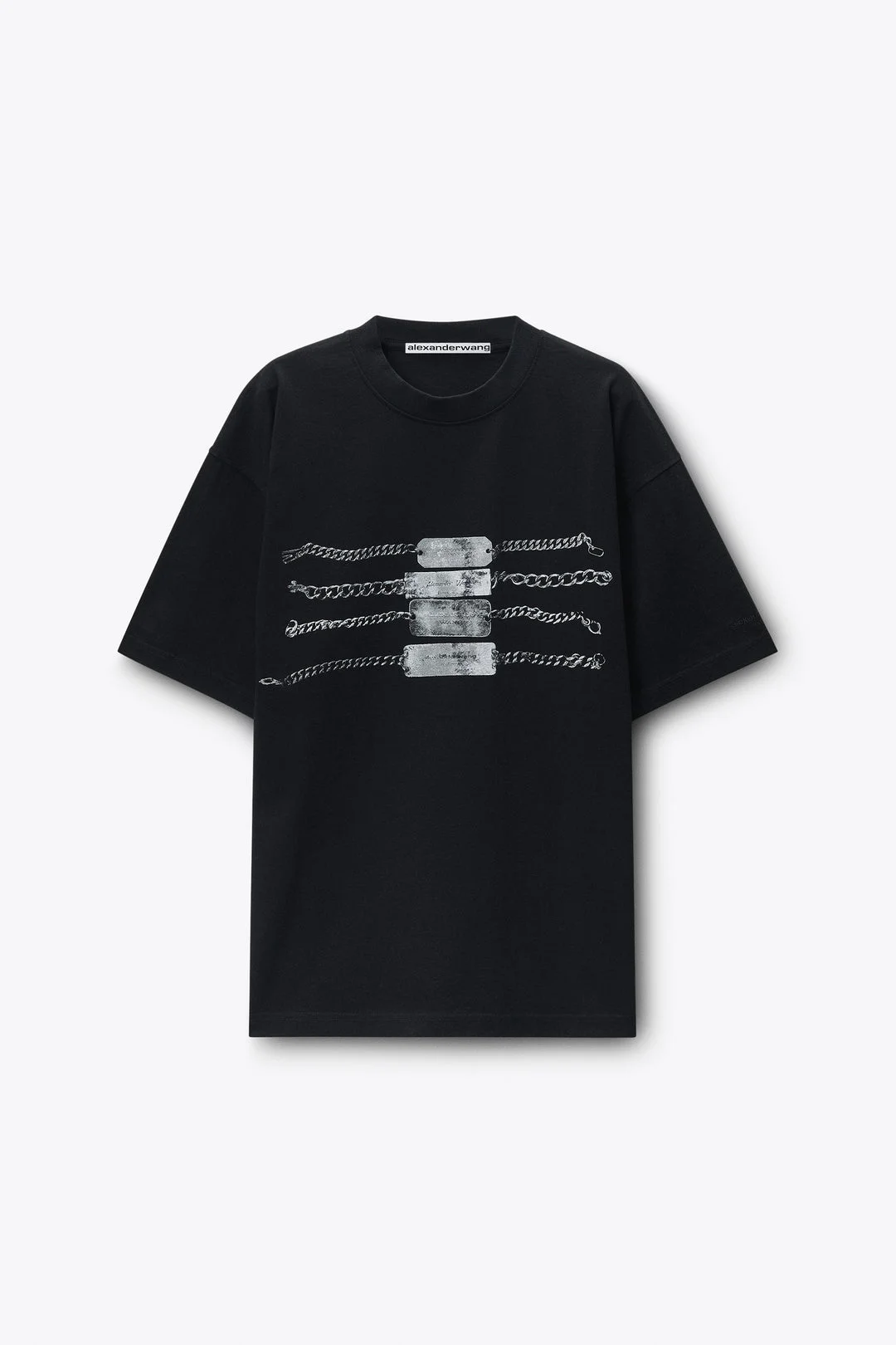 Short Sleeve Chain Graphic Tee - 1