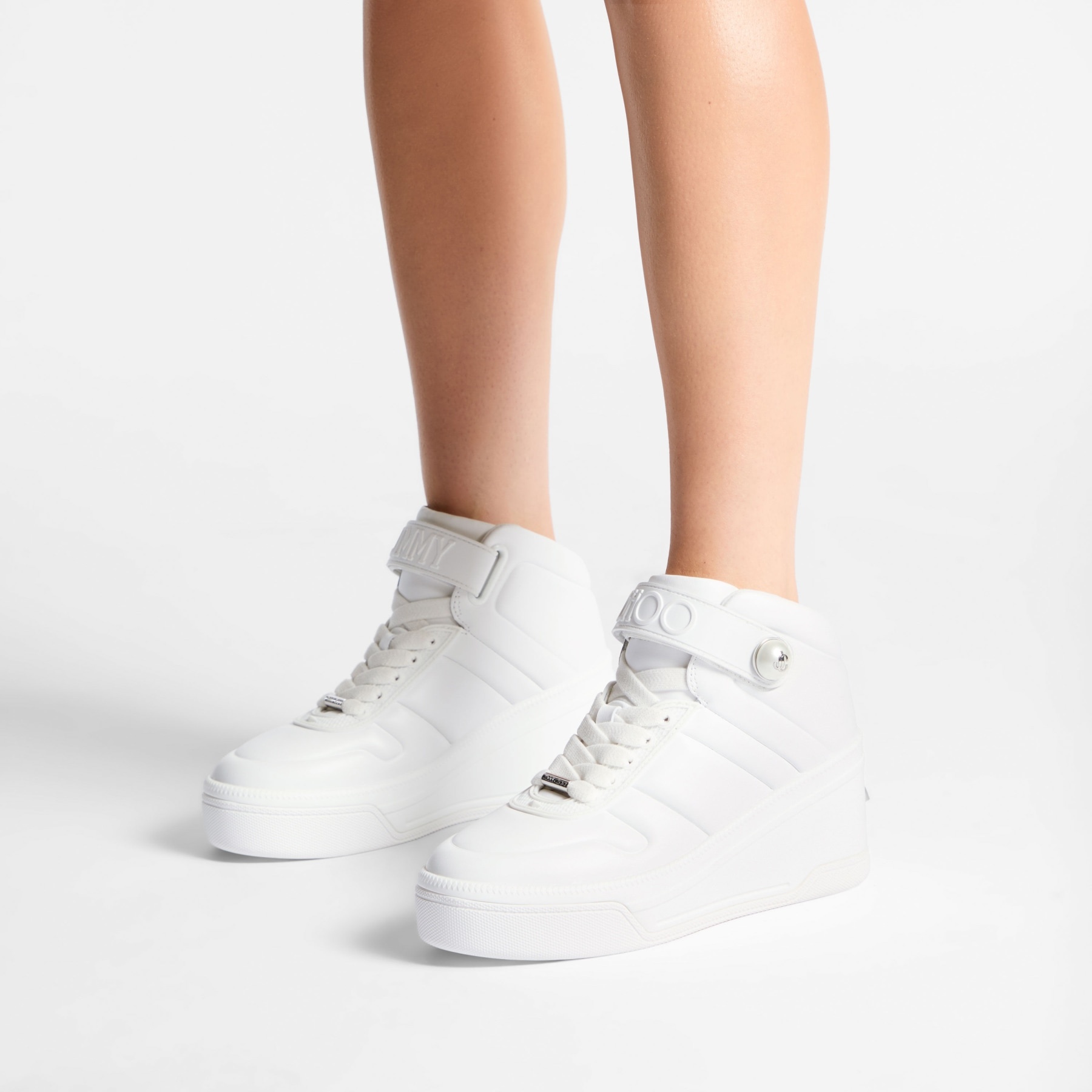 Del Mar
White Leather Platform Trainers - 2