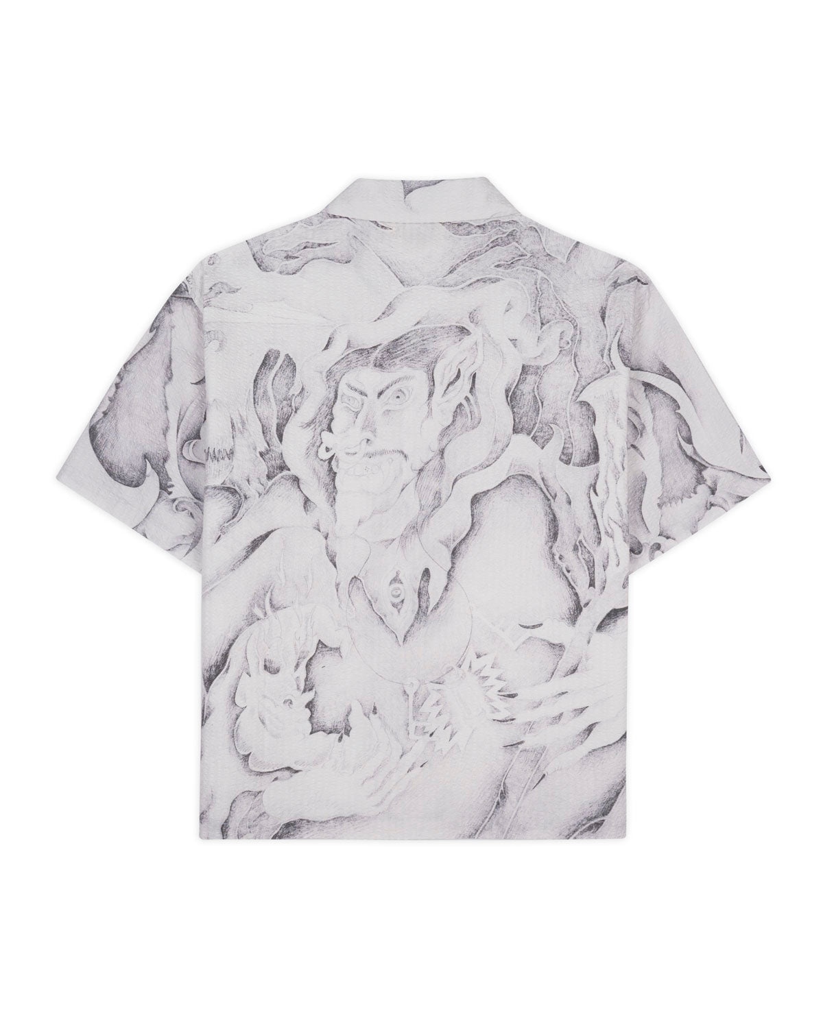 Dragonspeaker Seersucker Short Sleeve Button Up - White Multi - 2