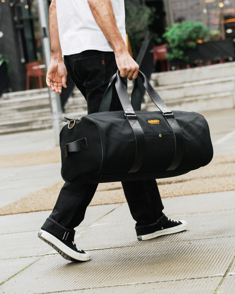 IHE-50-BLK 21OZ DENIM DUFFLE BAG - SUPERBLACK 3