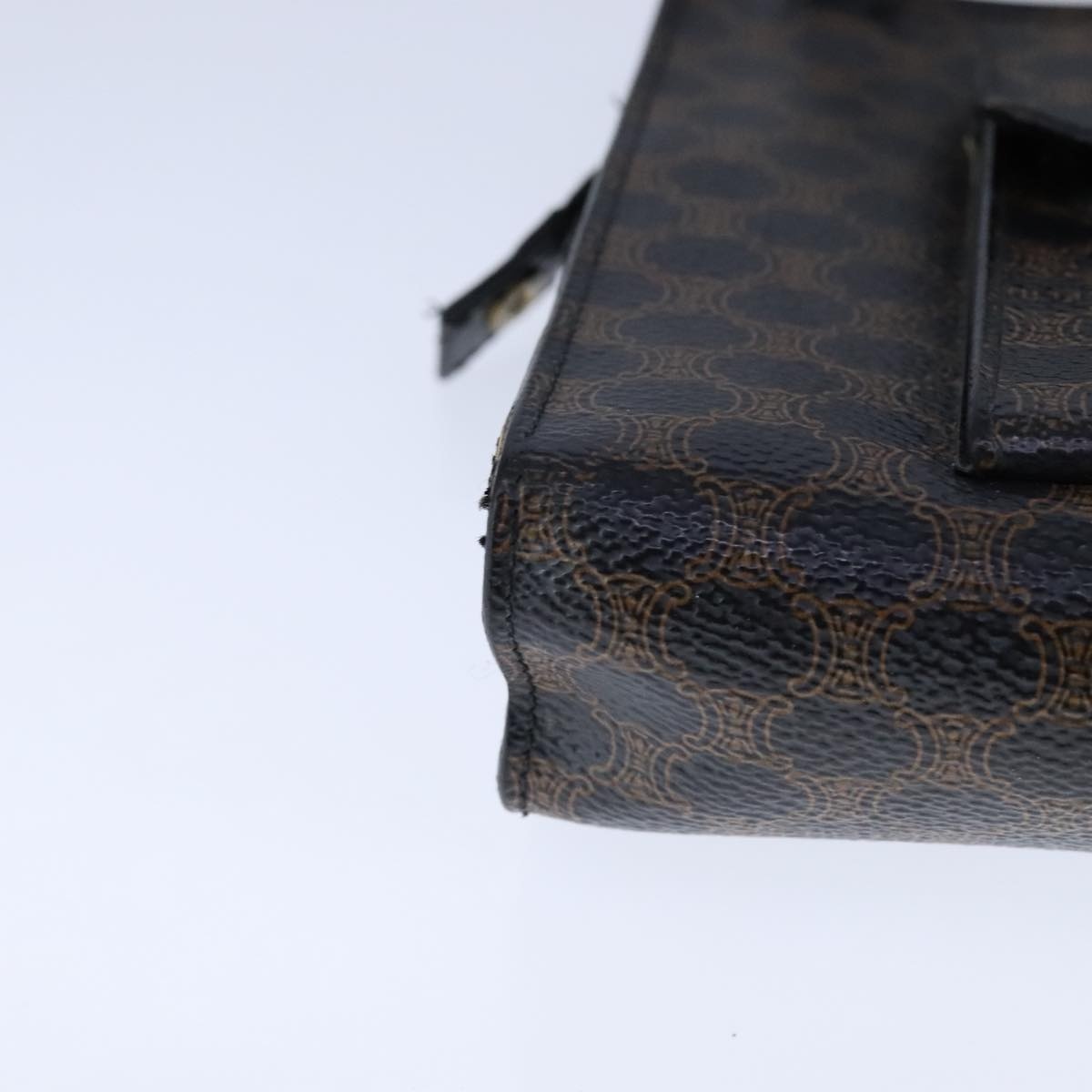 CELINE Macadam Canvas Shoulder Bag Pvc Leather Black - 8