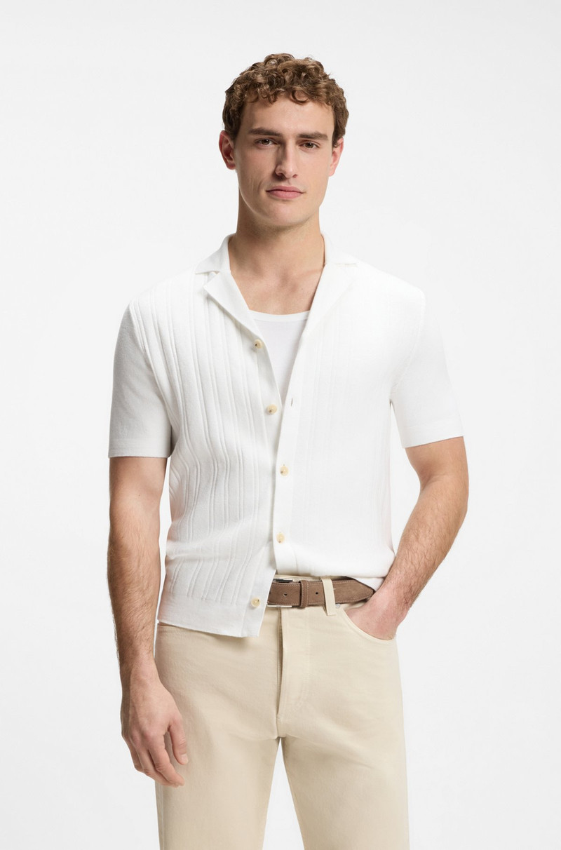 BOSS SELECTED BY SHOHEI OHTANI SHIRT IN STRUCTURED COTTON 2