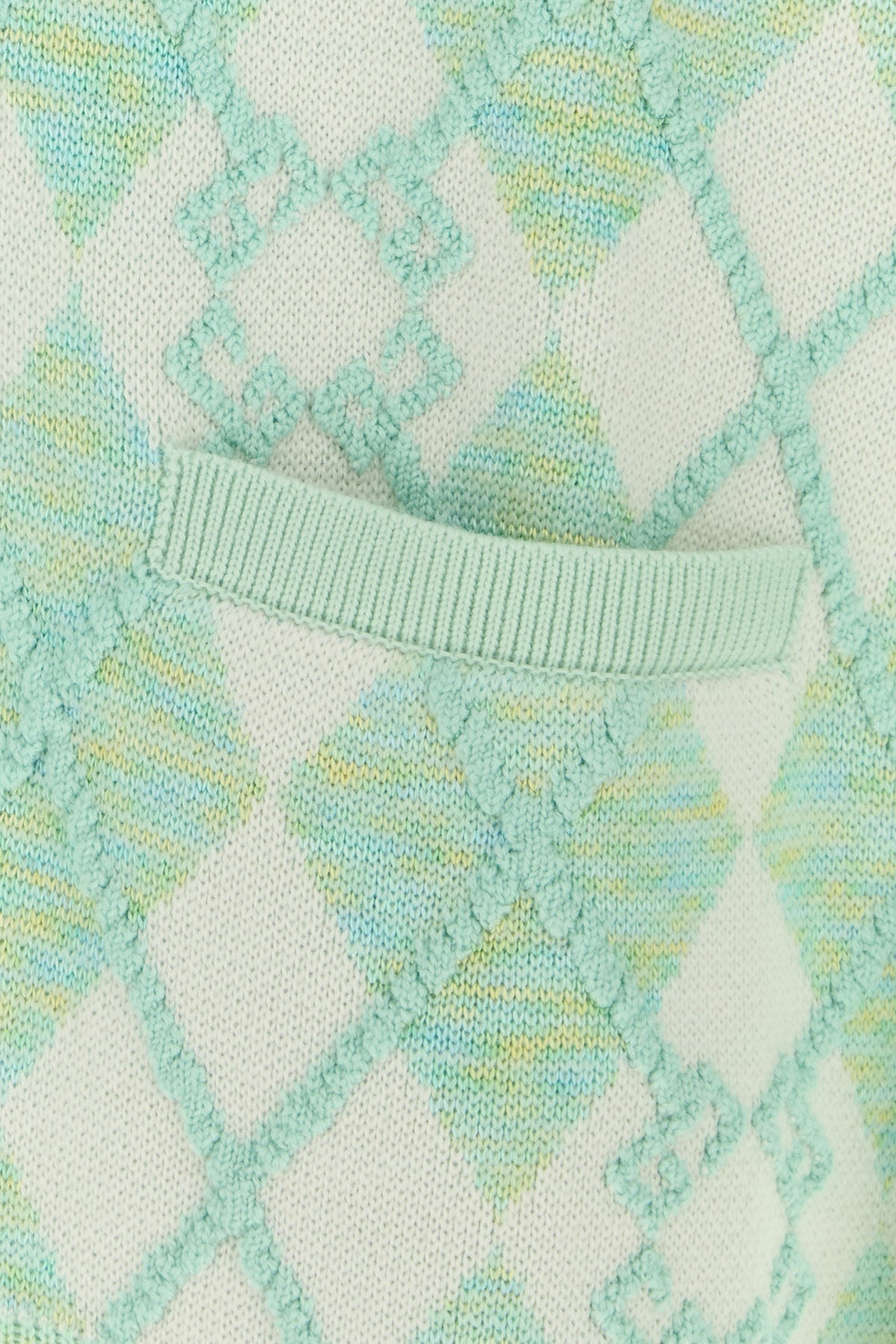 Pastel green wool blend cardigan - 3