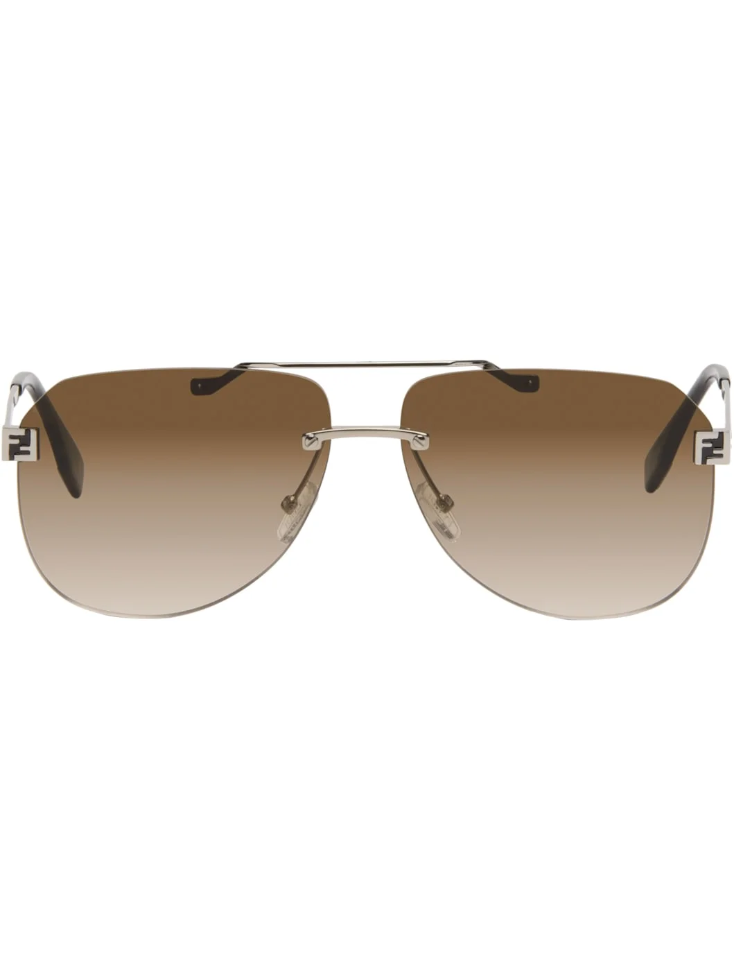Silver 'Fendi' Sky Sunglasses - 1