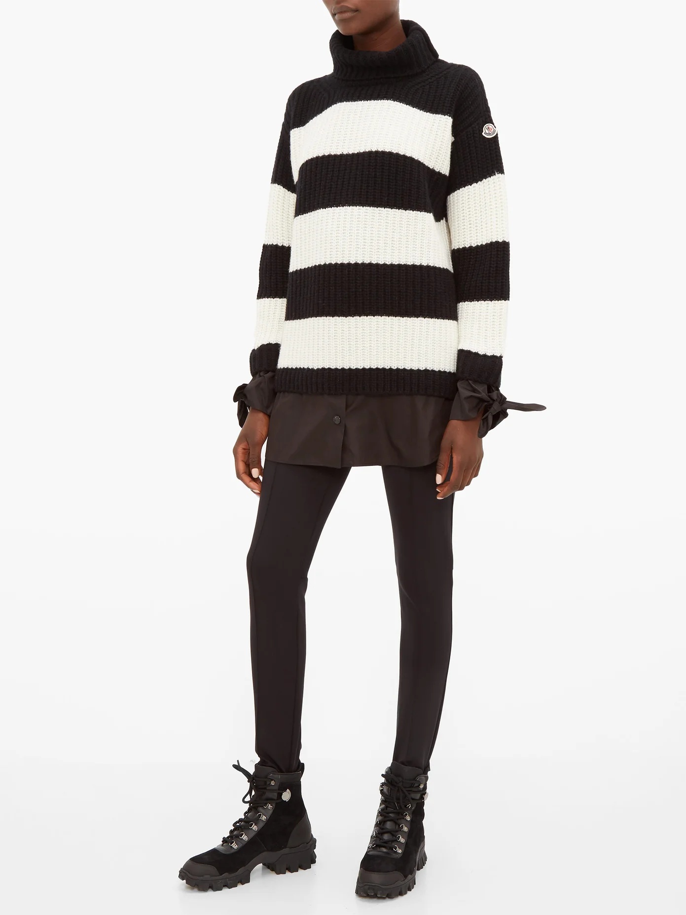 Layered-effect roll-neck virgin-wool sweater - 2