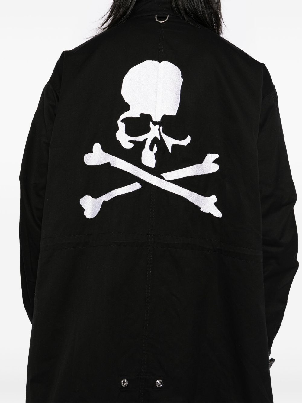 logo embroidery parka coat - 5