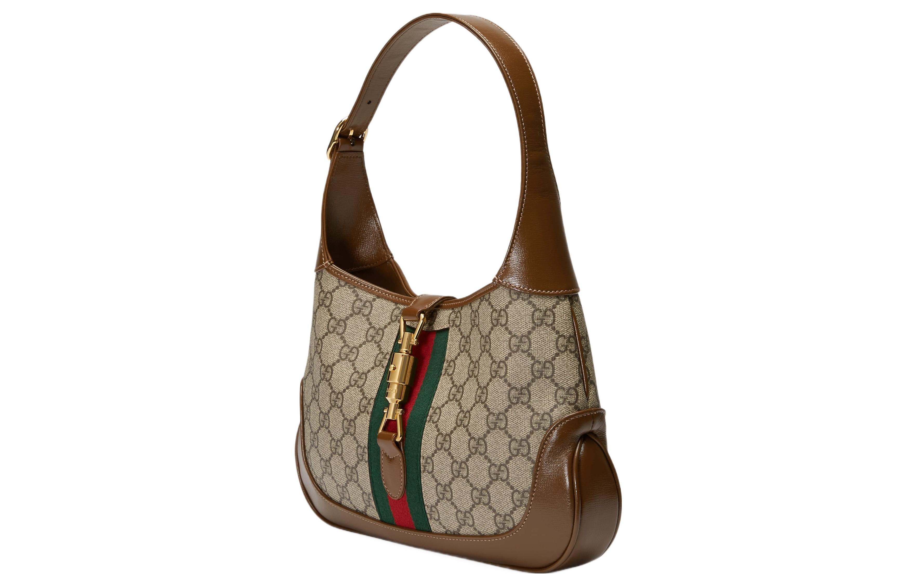 (WMNS) Gucci Jackie 1961 SeriesSingle Shoulder Bag Small Red/ Green Stripes Tape 636706-HUHHG-8565 - 2