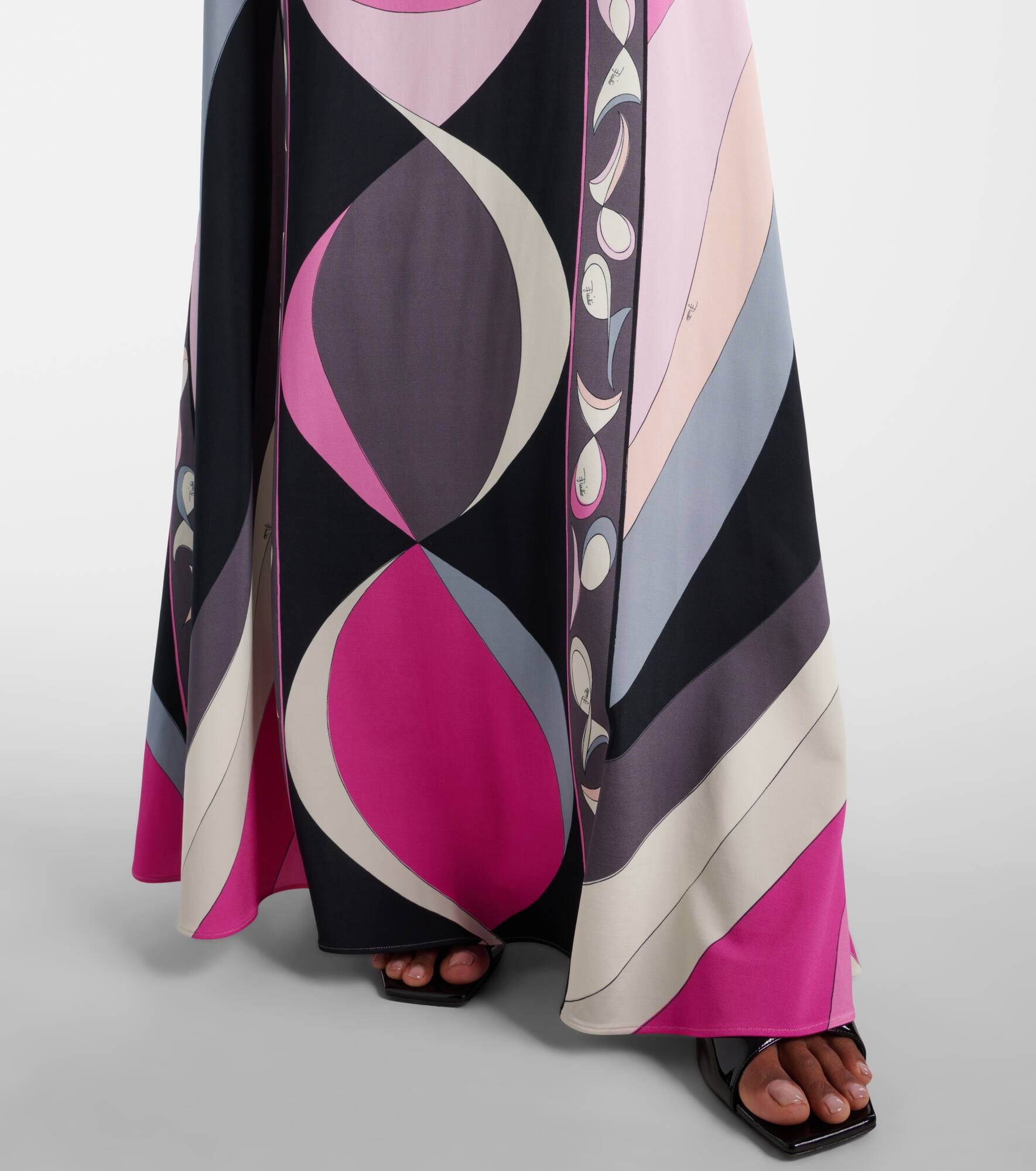 Marmo jersey satin maxi skirt - 5