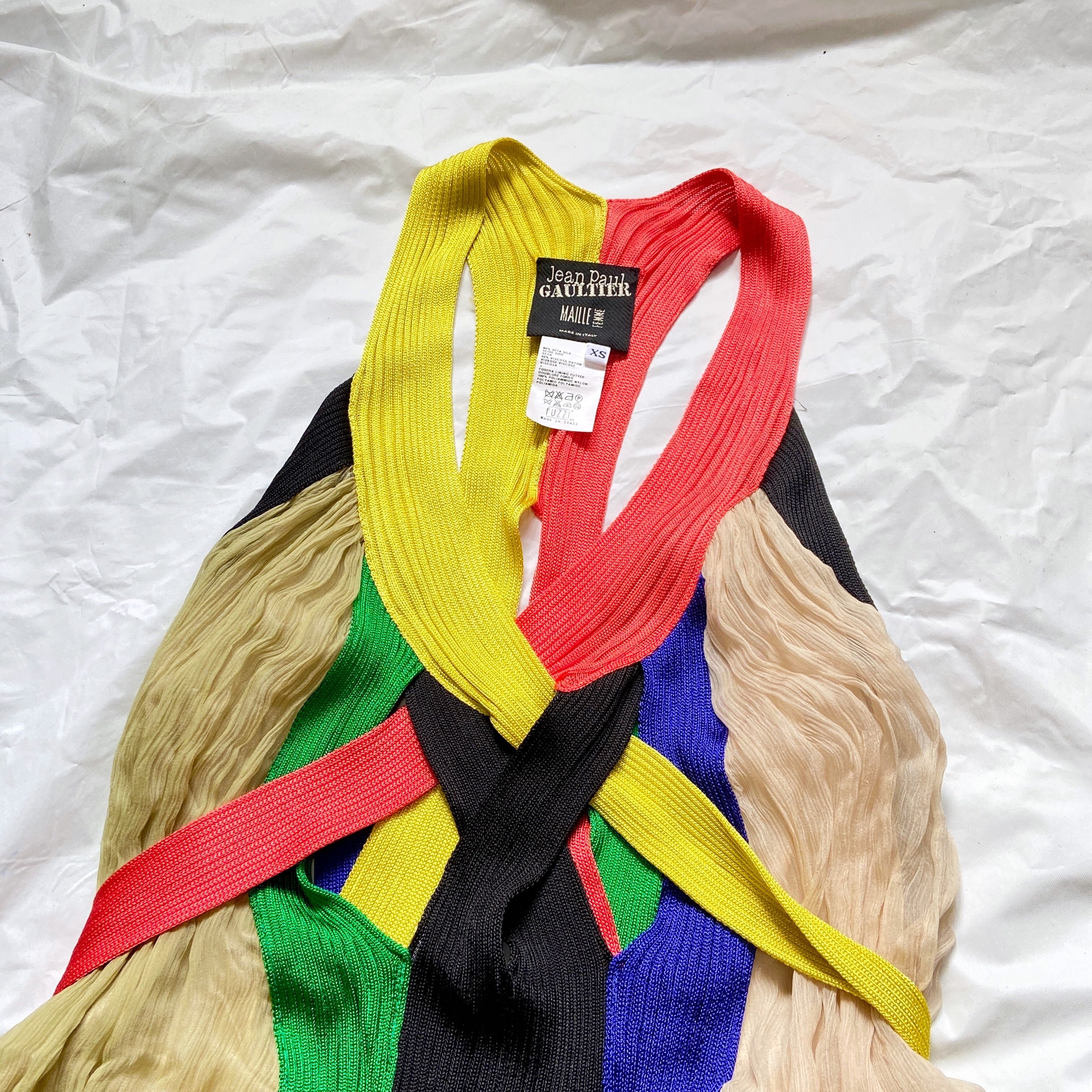 Jean Paul Gaultier Spring 2009 Sex And The City 2 Rainbow Plunging Neckline Cutout Open Back Maxi Dr - 11