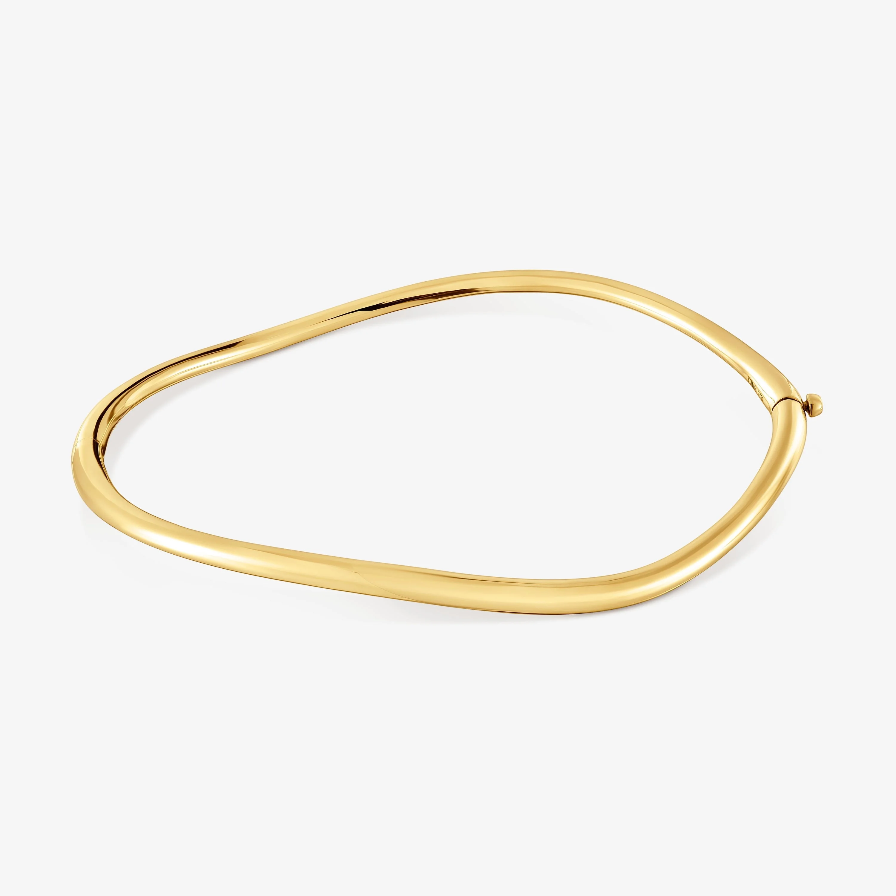 18K solid gold gradient bangle New Hav - 1