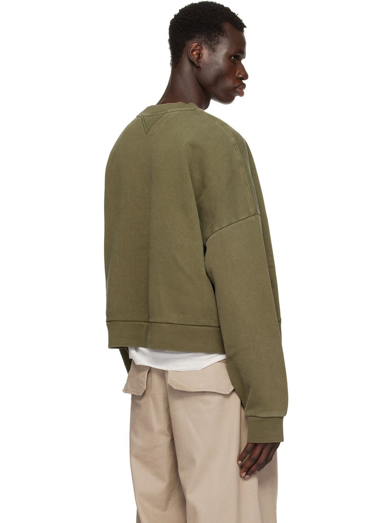 Khaki Box Crew Sweatshirt 3
