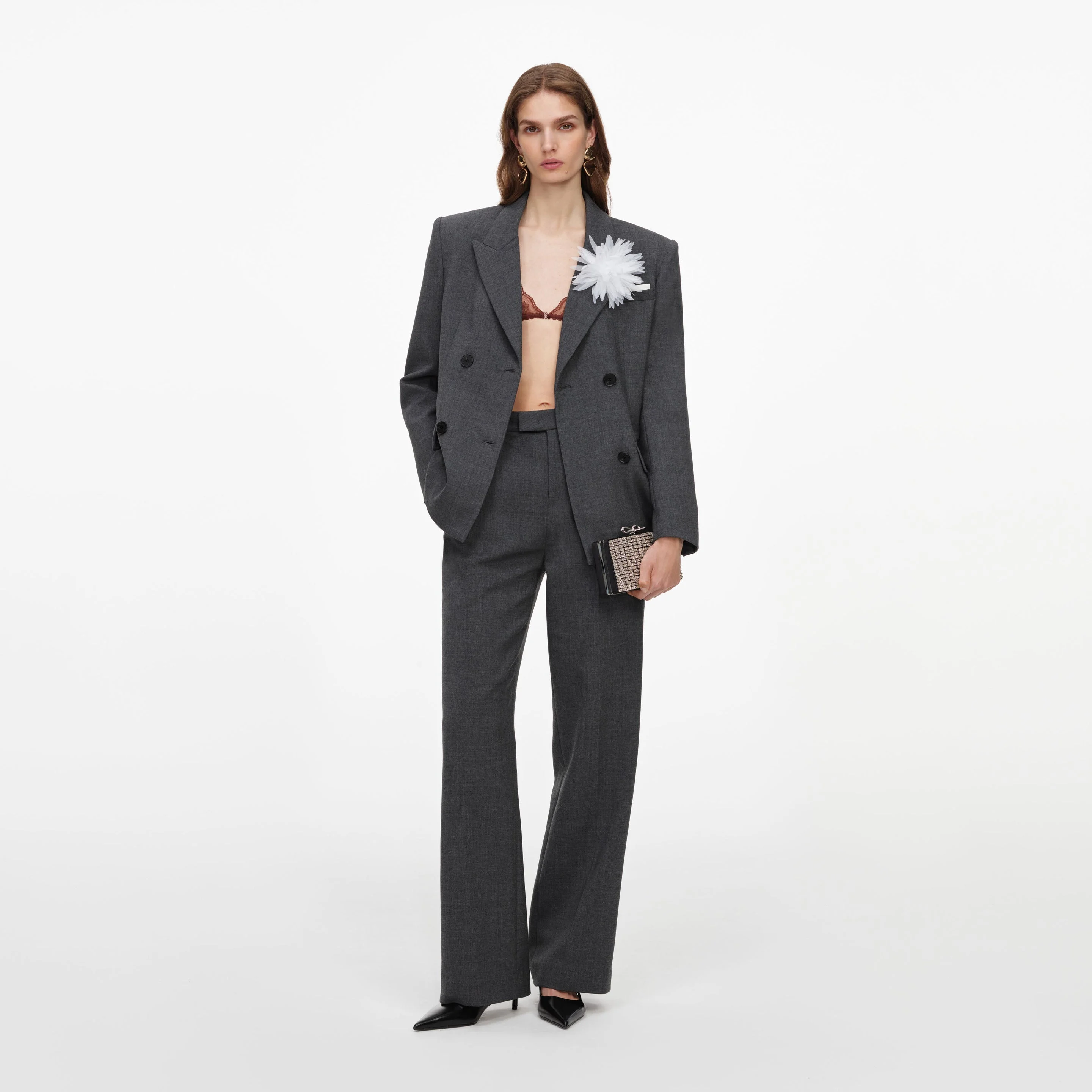 Grey Tailored Trousers - 1