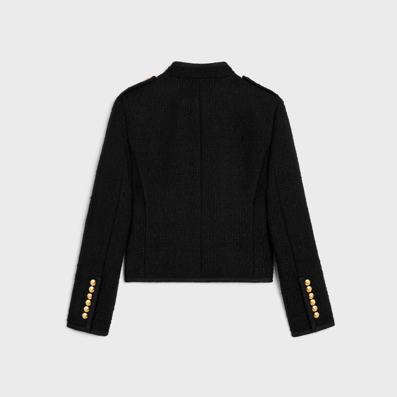 CELINE military jacket in bouclé tweed outlook