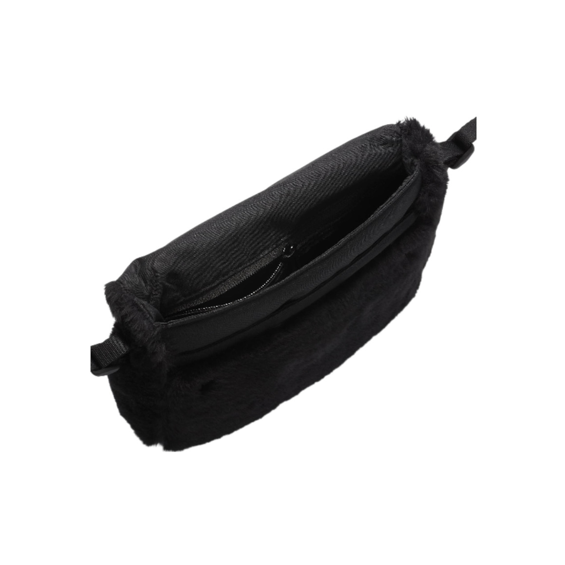 Nike Sportswear Futura 365 Faux Fur Crossbody Bag 1L 'Black White' FB3048-010 - 4