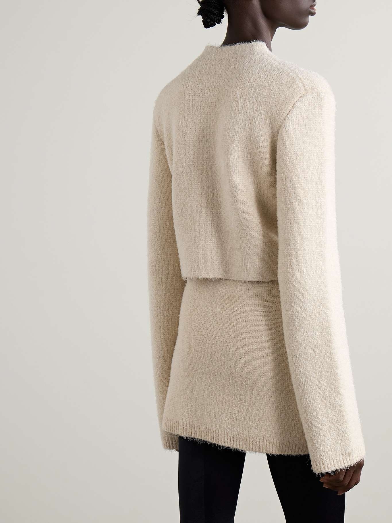 Ello brushed silk and cashmere-blend cardigan - 3