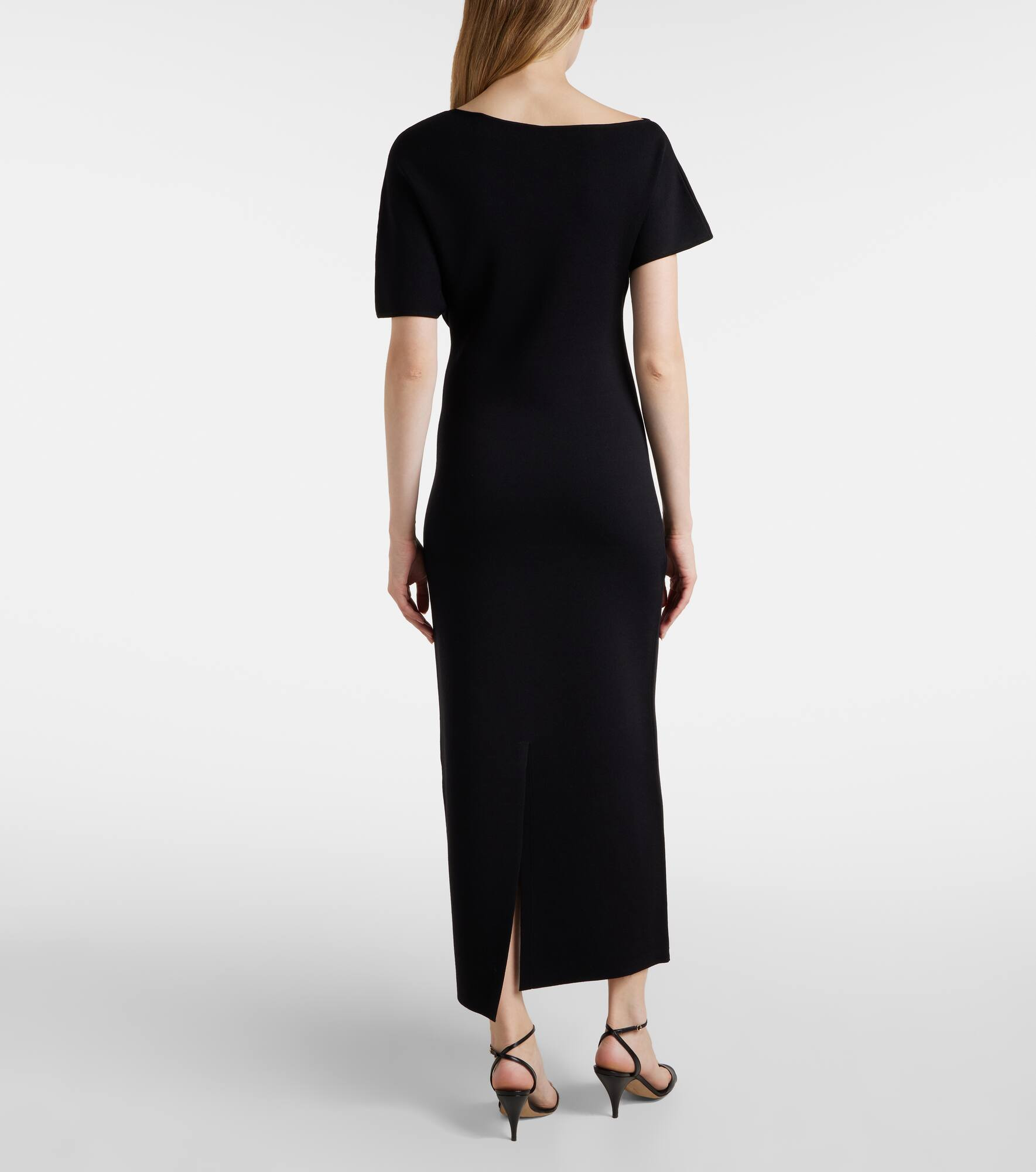 Knitted one-shoulder midi dress - 3