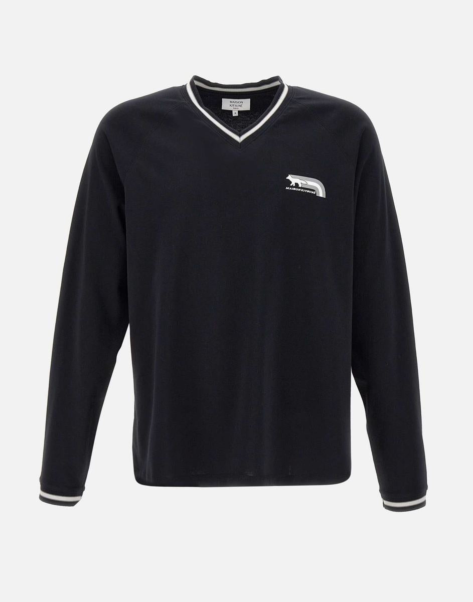 Tシャツ・カットソー Maison Kitsune\"Flash Fox\" t-shirt raglan sleeves Black Maison Kitsuné Flash Fox Raglan T-shirt | Black | FARFETCH