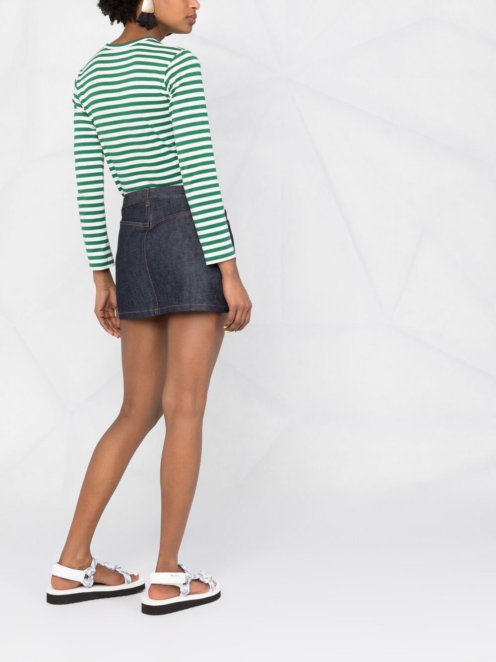 denim midi skirt - 4