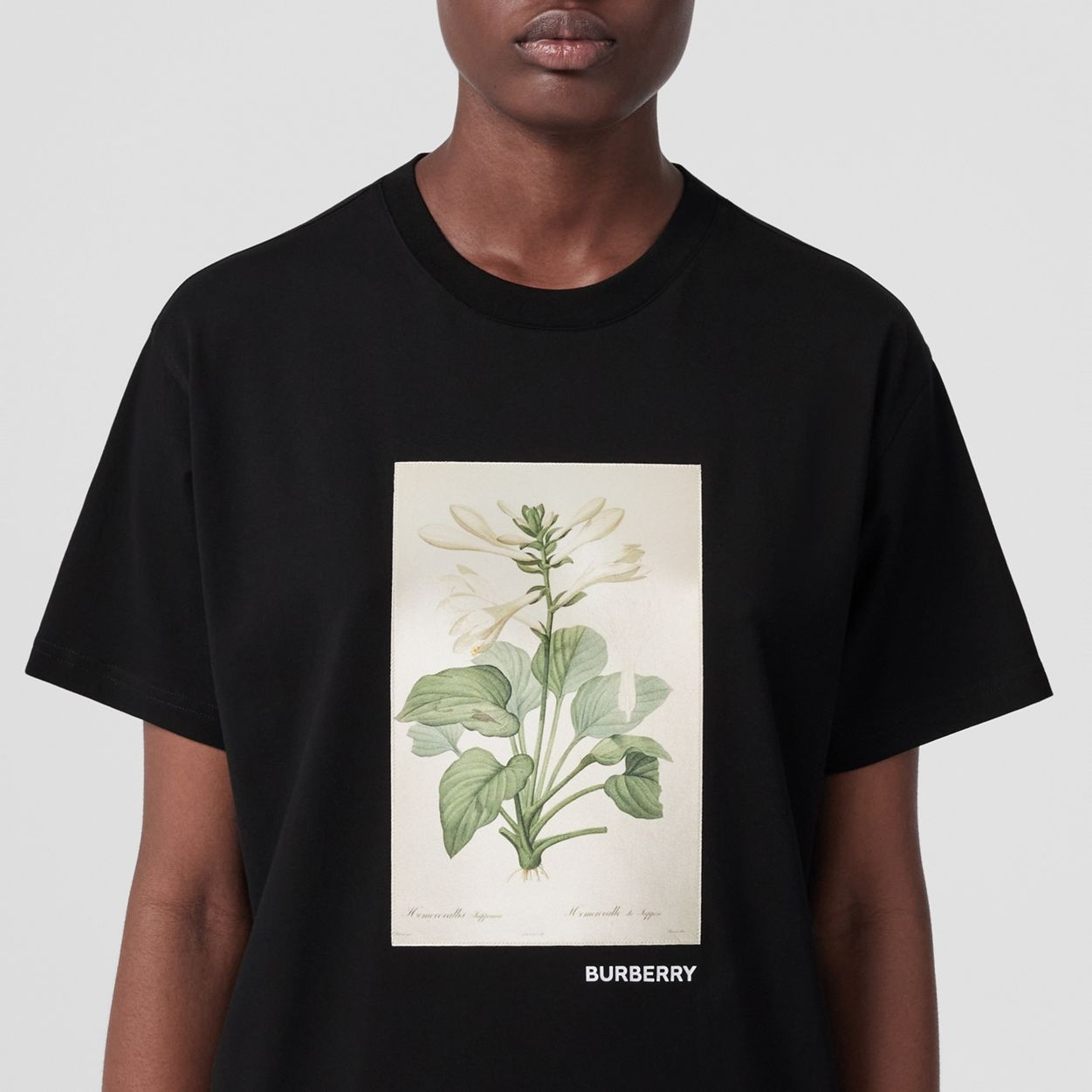 Botanical Sketch Print Cotton T-shirt Dress - 3