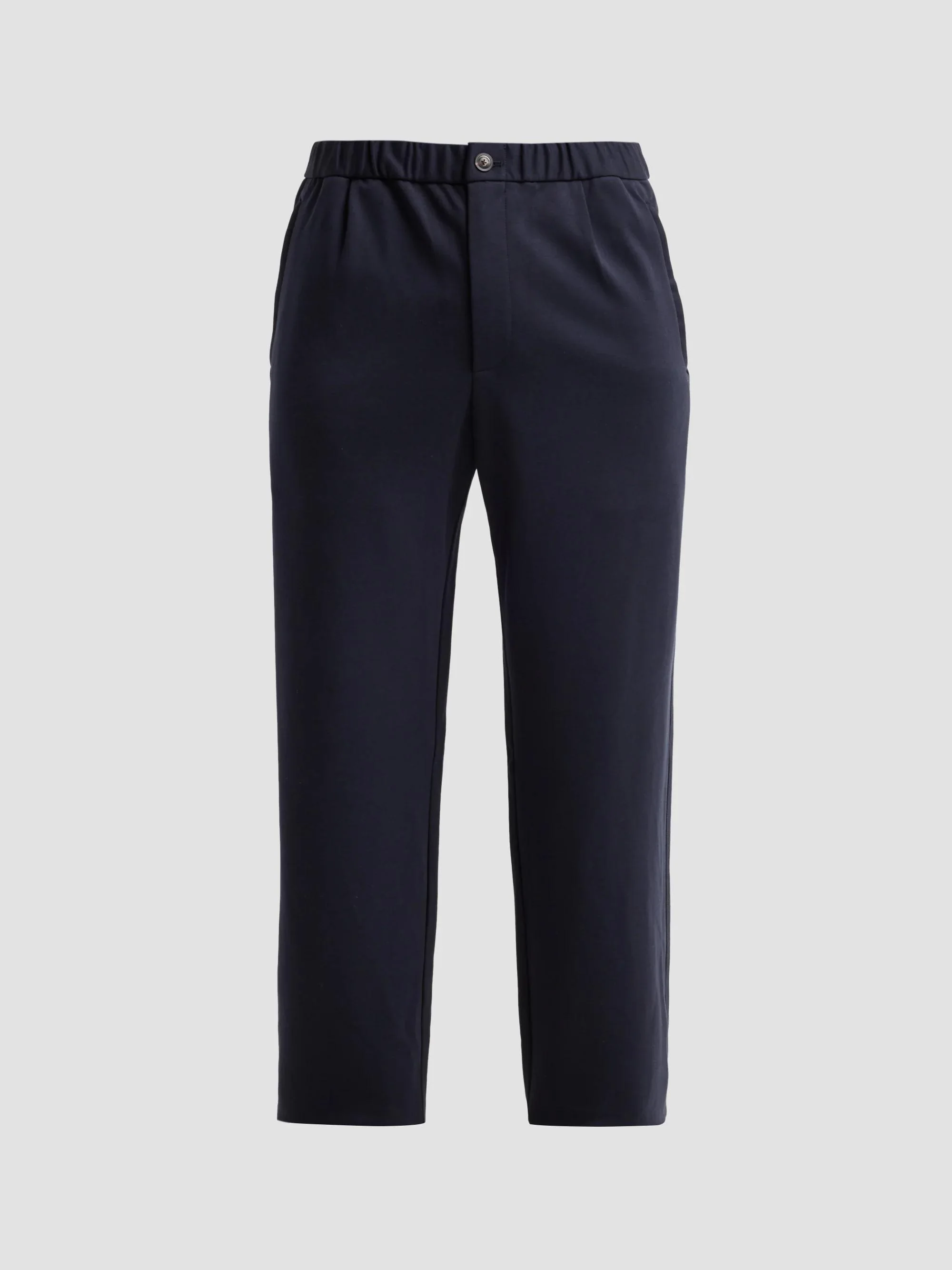 Men's Pleated Straight Pants - Solid Blue Navy - 1