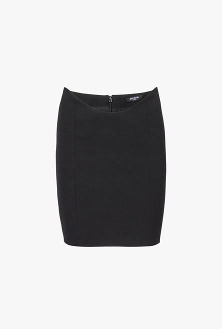 Short black knit skirt - 1