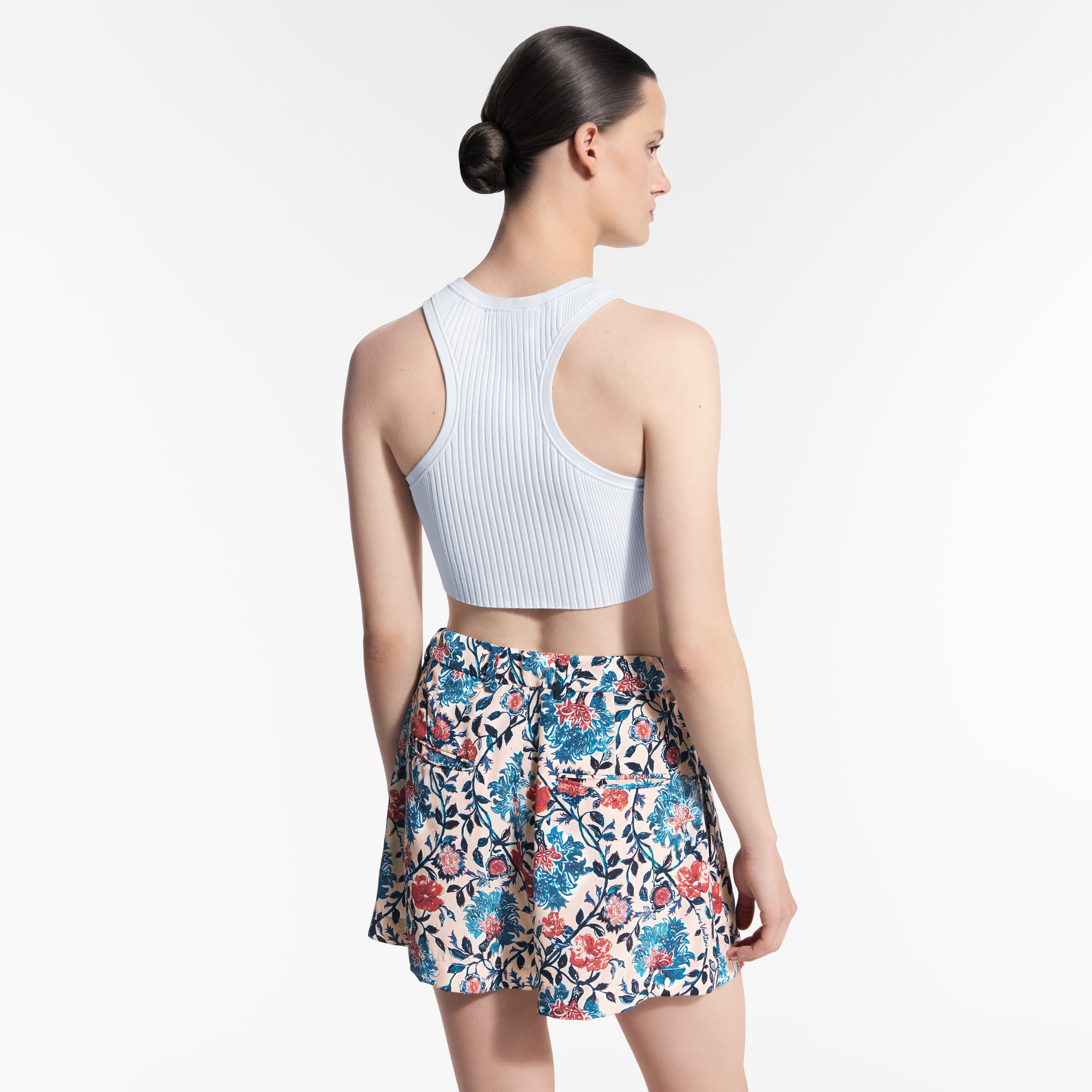 Floral Vine Pleat Shorts - 3