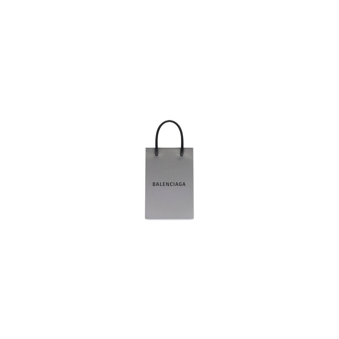 BALENCIAGA Mini Shopping Bag in Grey REVERSIBLE