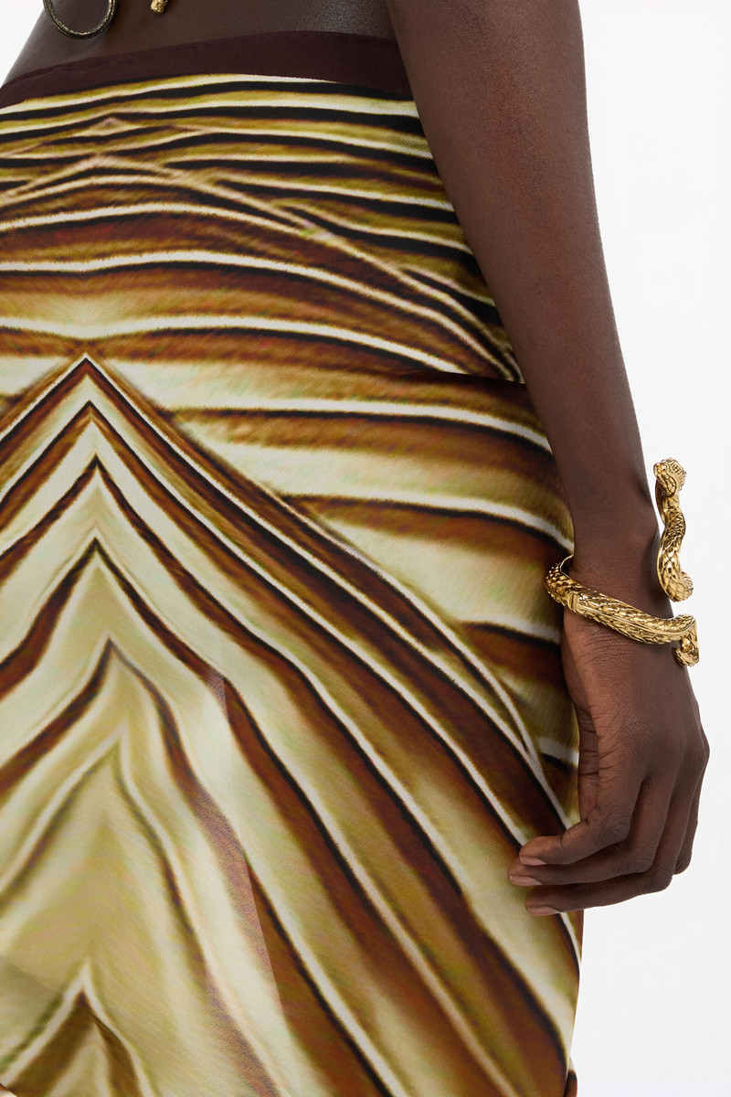 Silk Pareo with Ray Of Gold print 6