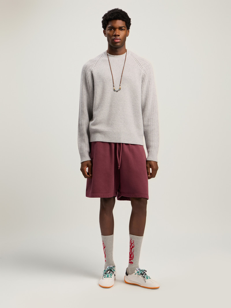 Curved Logo Ribbed Sweater 1