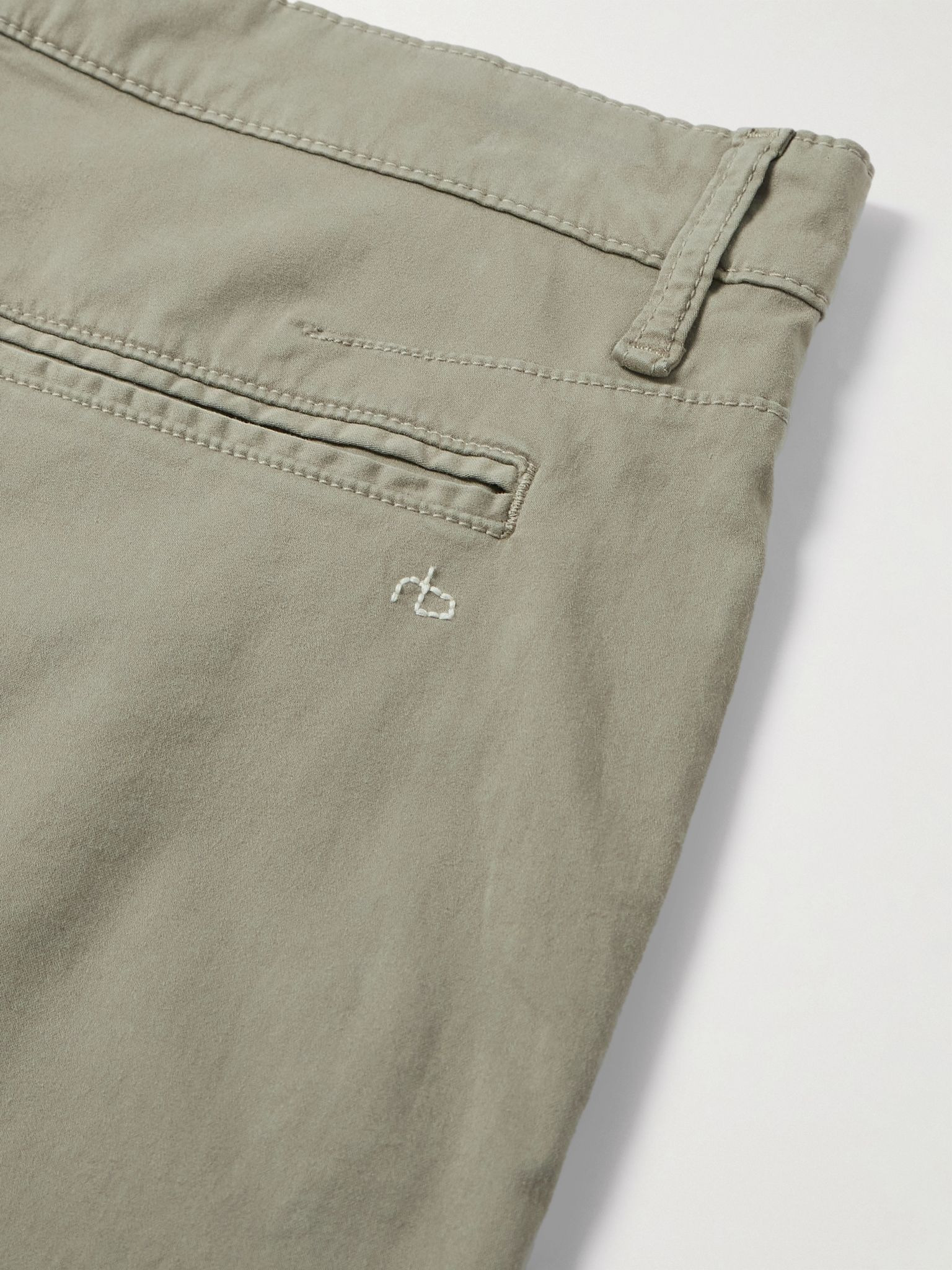 Straight-Leg Cotton-Blend Shorts Green - 5
