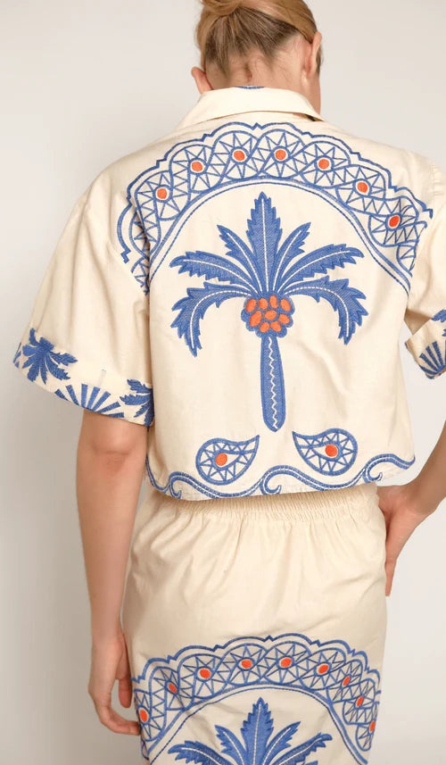 Manyatta Shirt Tropical Embroidery - 3