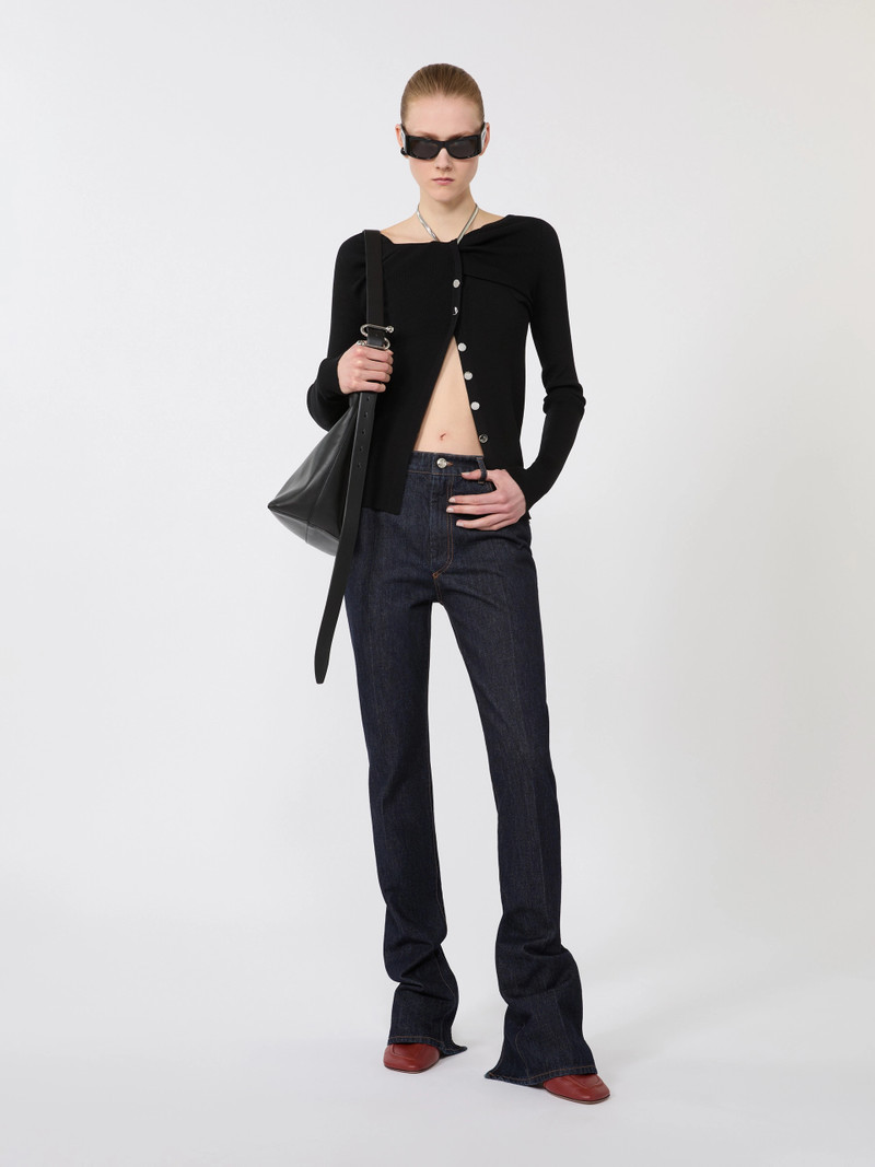 Sportmax Wool cardigan with chain - BLACK outlook