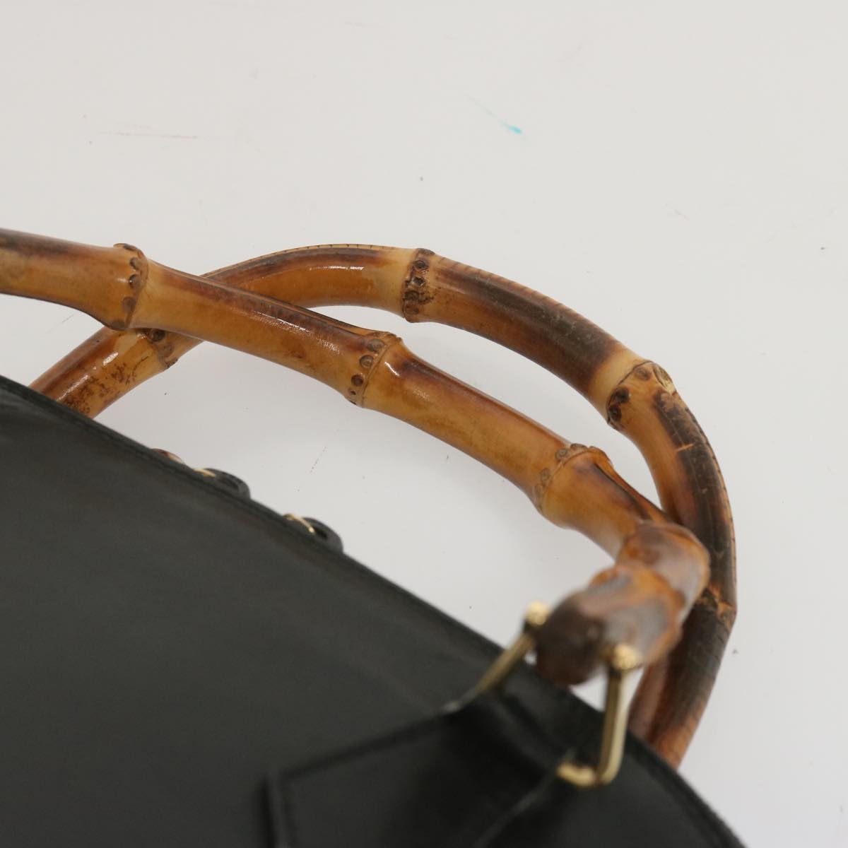 GUCCI Bamboo Hand Bag Leather Black 000 2122 000 2122 - 14