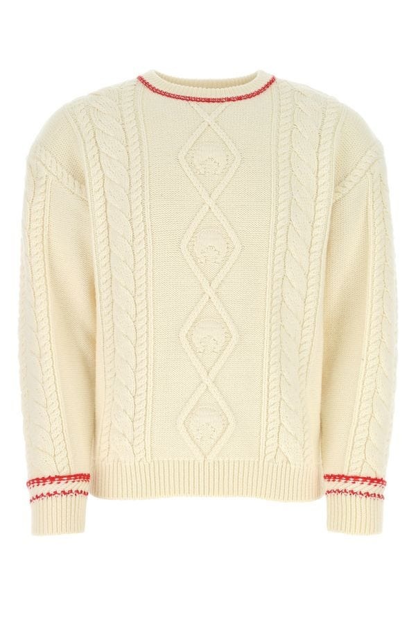Ivory wool oversize sweater - 1