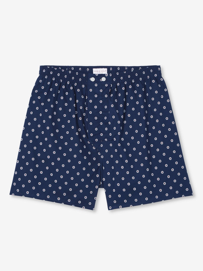 Men's Classic Fit Boxers Nelson 93 Cotton Batiste Navy - 1