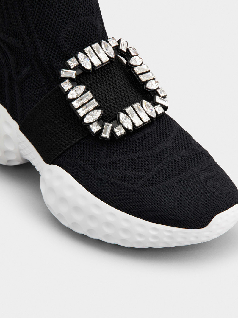 Viv' Run Light Socks Strass Buckle Ankle Boots in Fabric 3