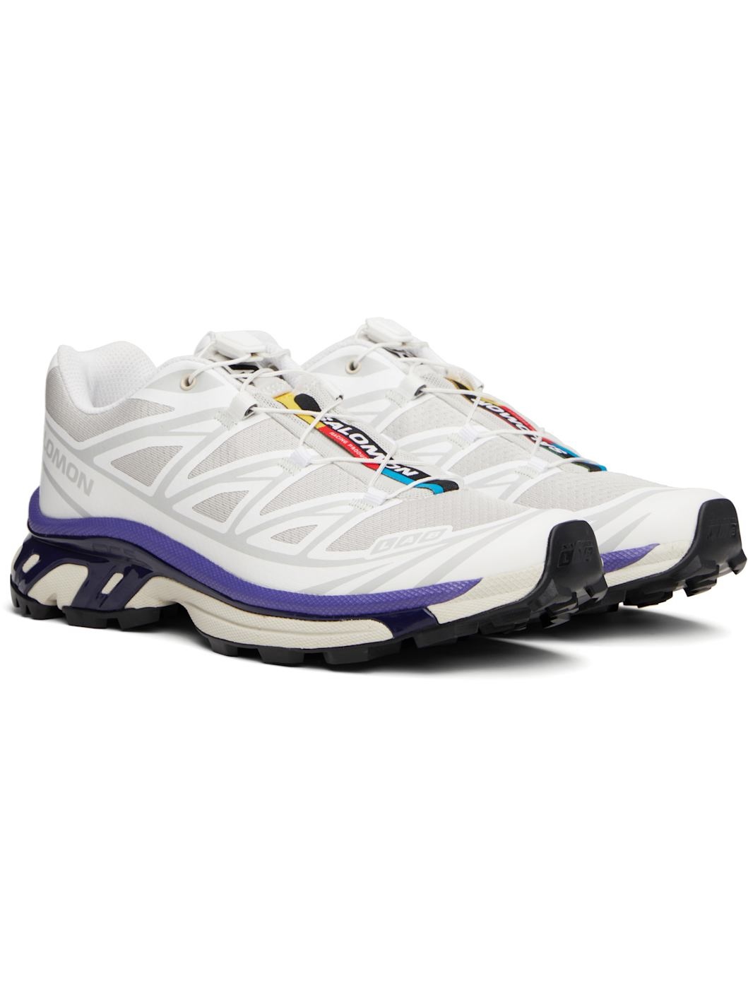 White & Gray XT-6 Sneakers - 4