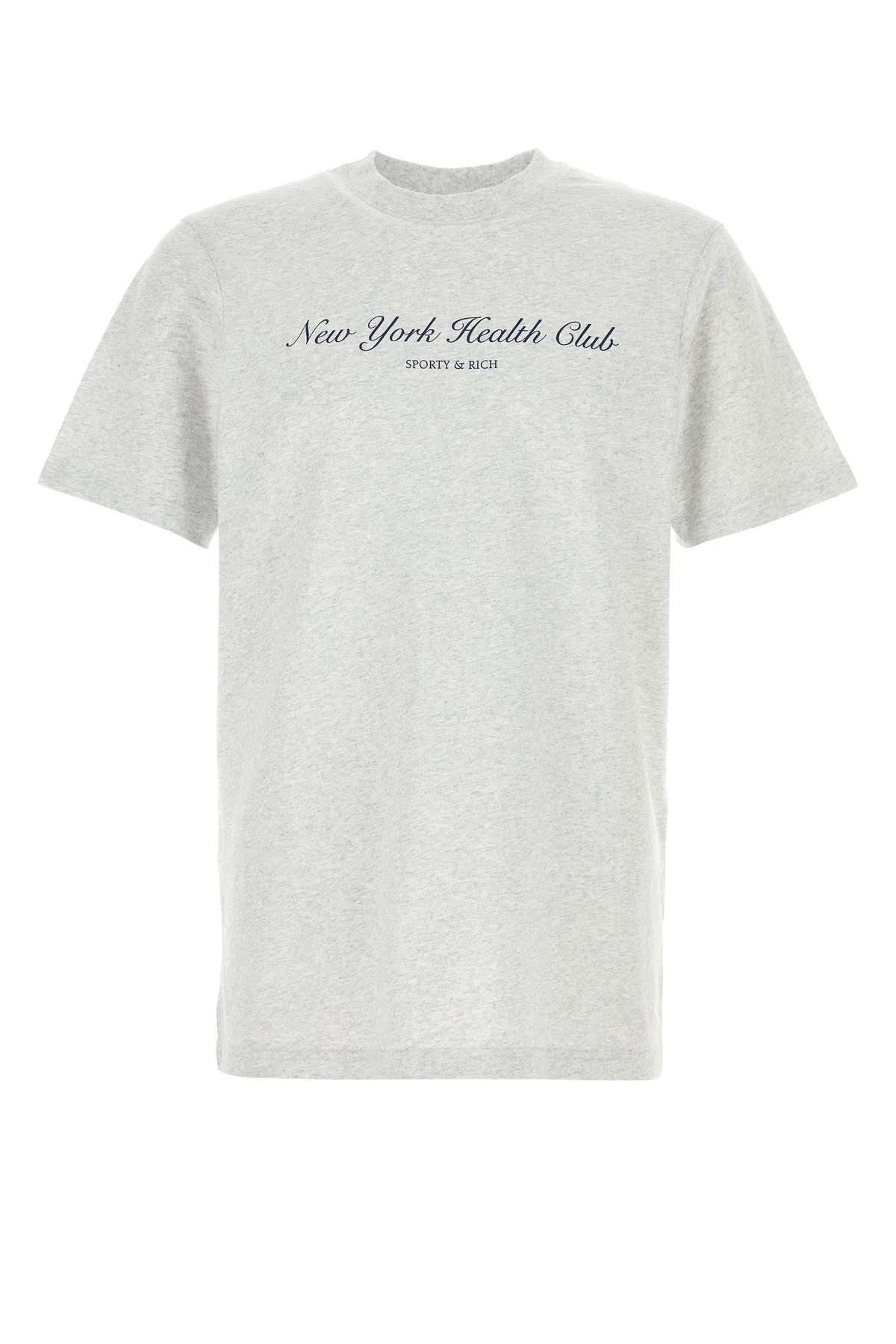 Melange grey cotton t-shirt - 1