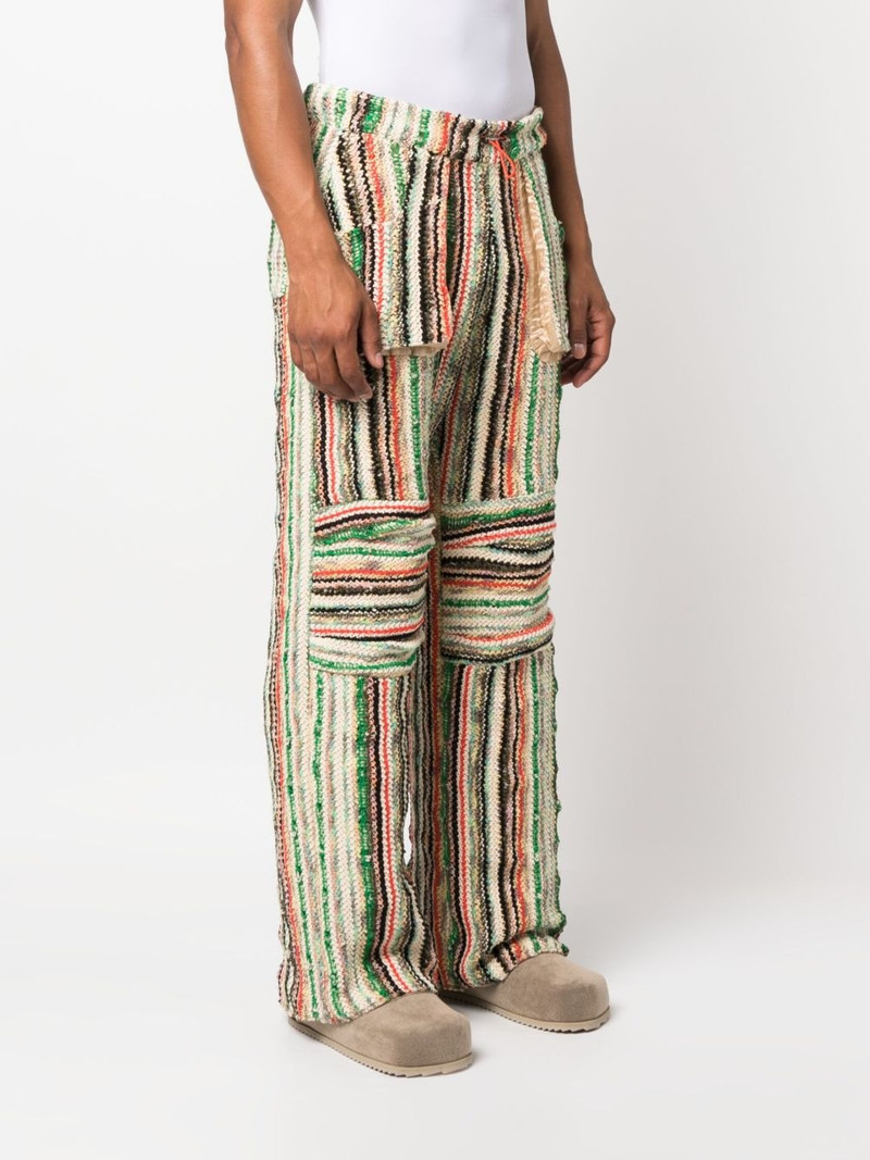 stripe-print cotton-blend trousers 3