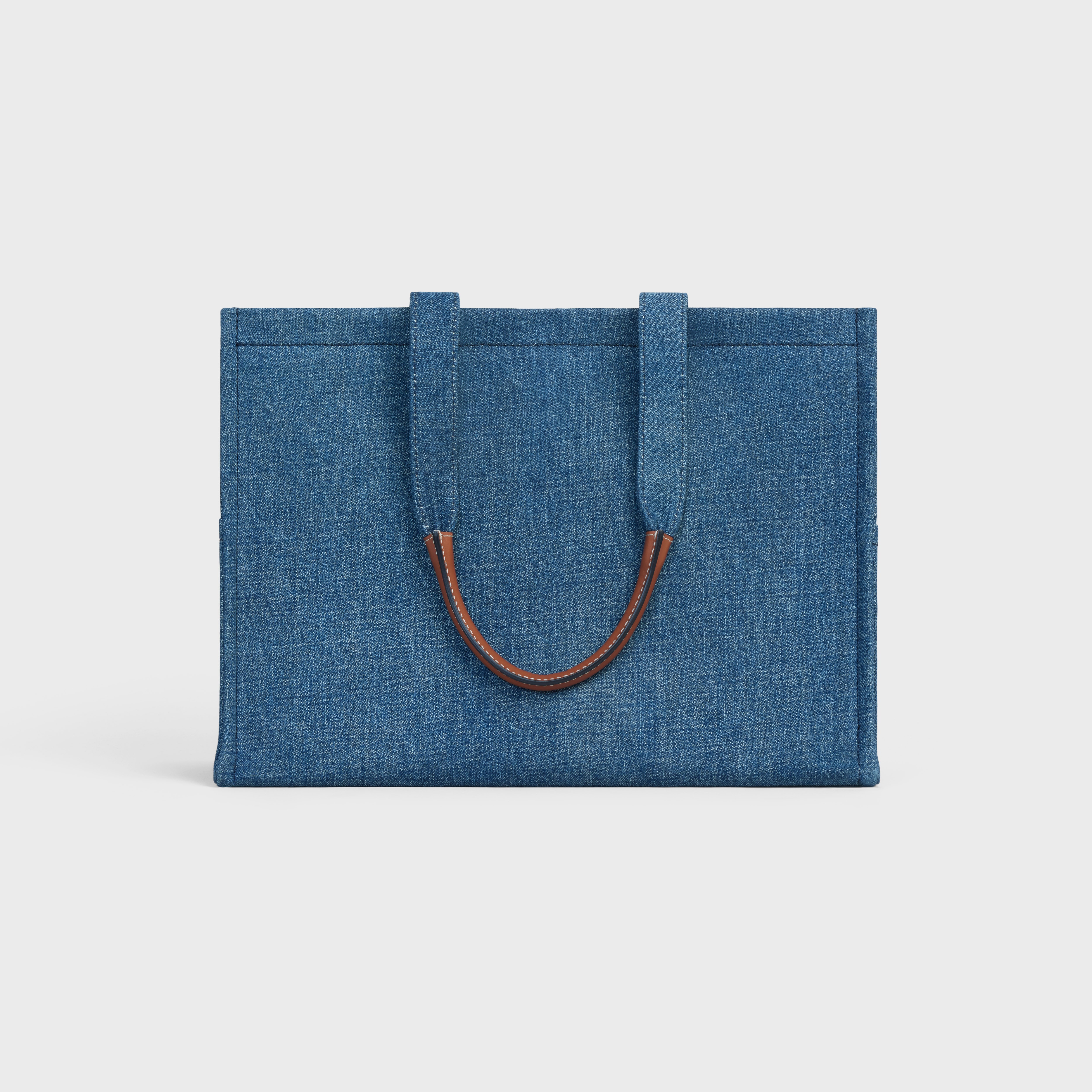 Large Cabas Thais in DENIM with celine paris AND CALFSKIN - 3