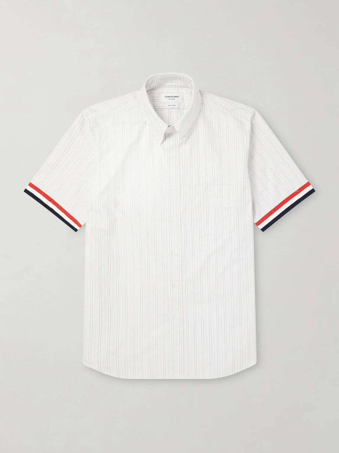 Logo-Appliquéd Striped Cotton-Oxford Shirt - 1
