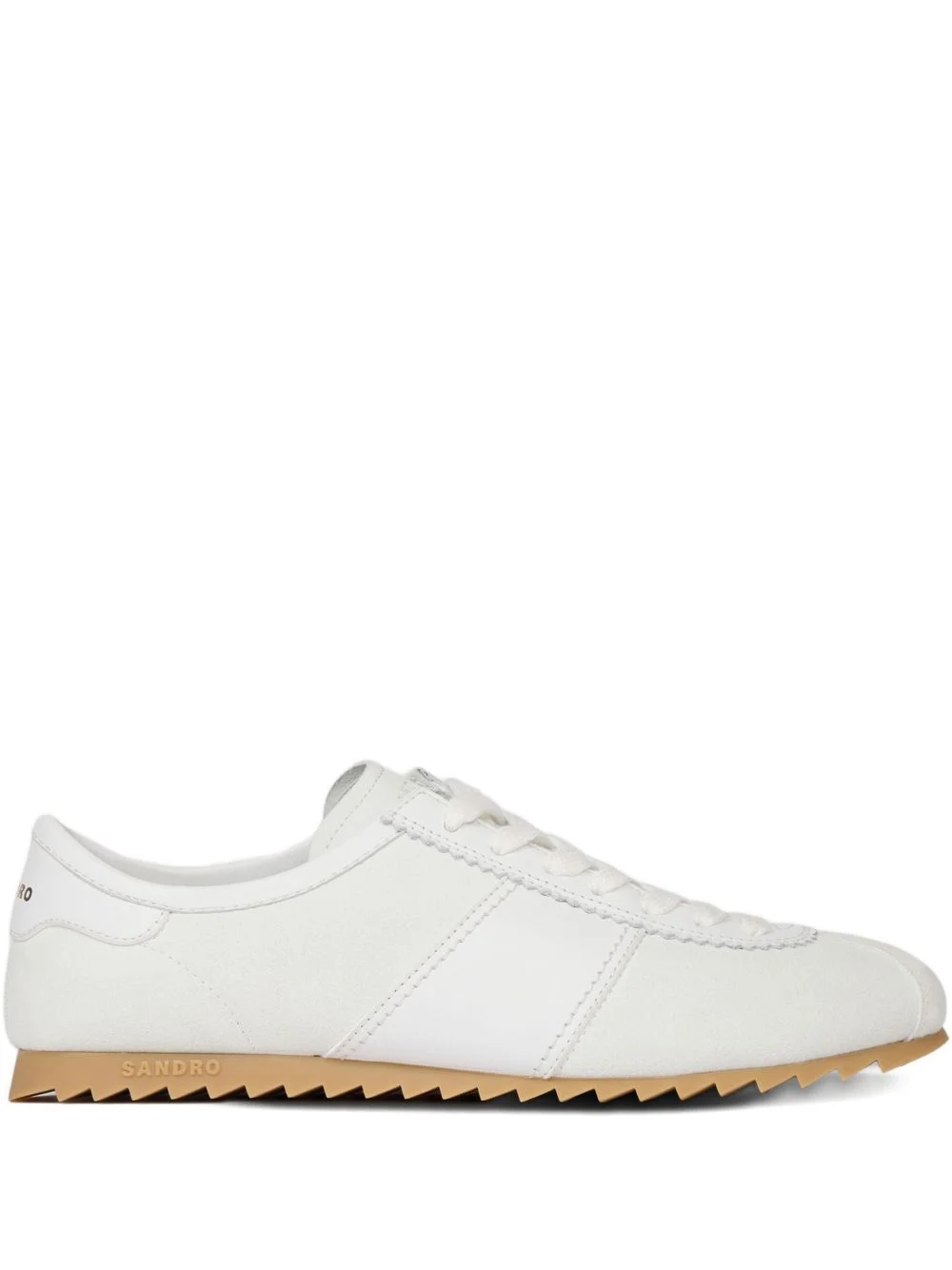 panelled lace-up sneakers - 1
