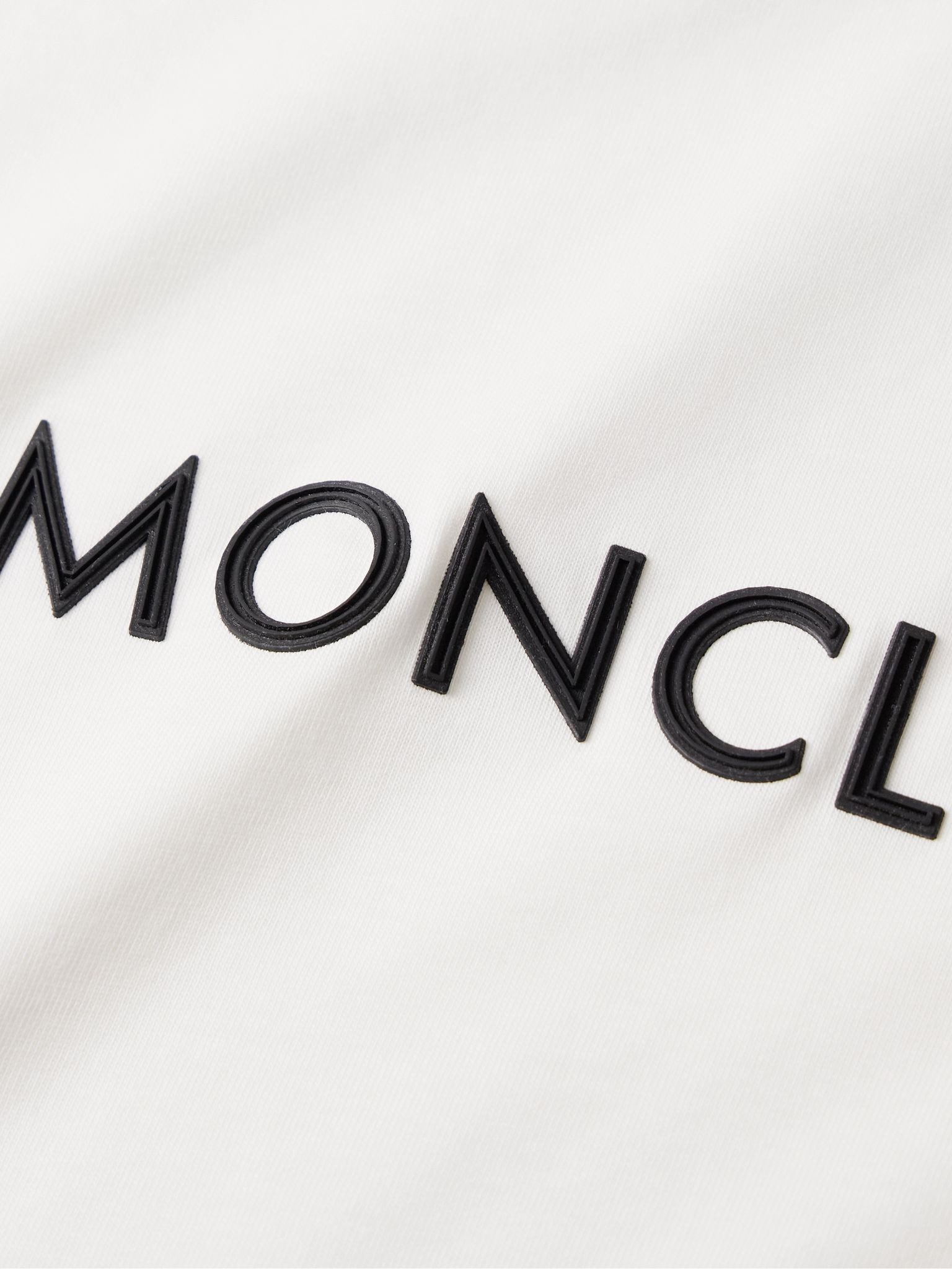 Logo-Appliquéd Cotton-Jersey T-Shirt White - 4