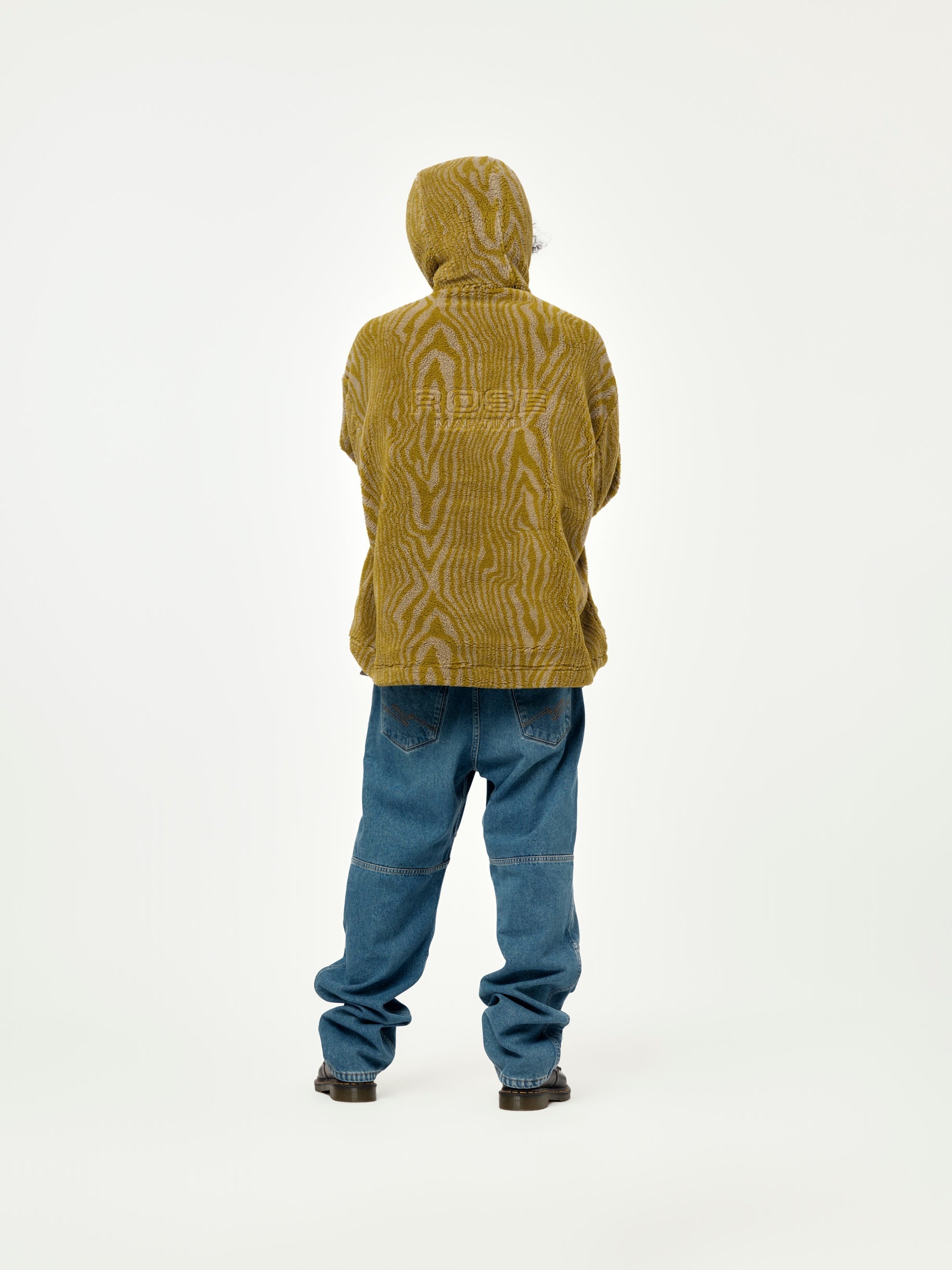 OVERSIZED FLEECE (GREEN/BEIGE) - 5