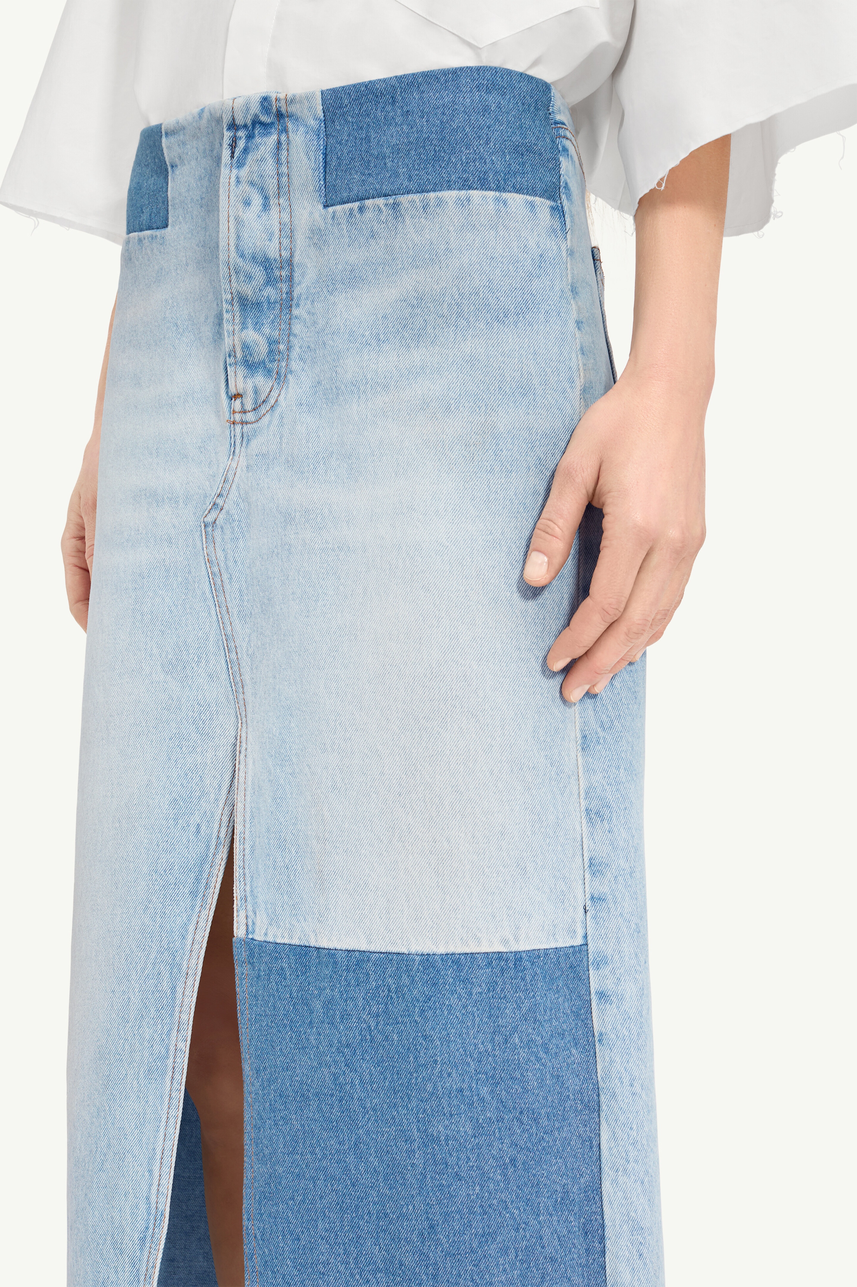 Long Denim Skirt - 5