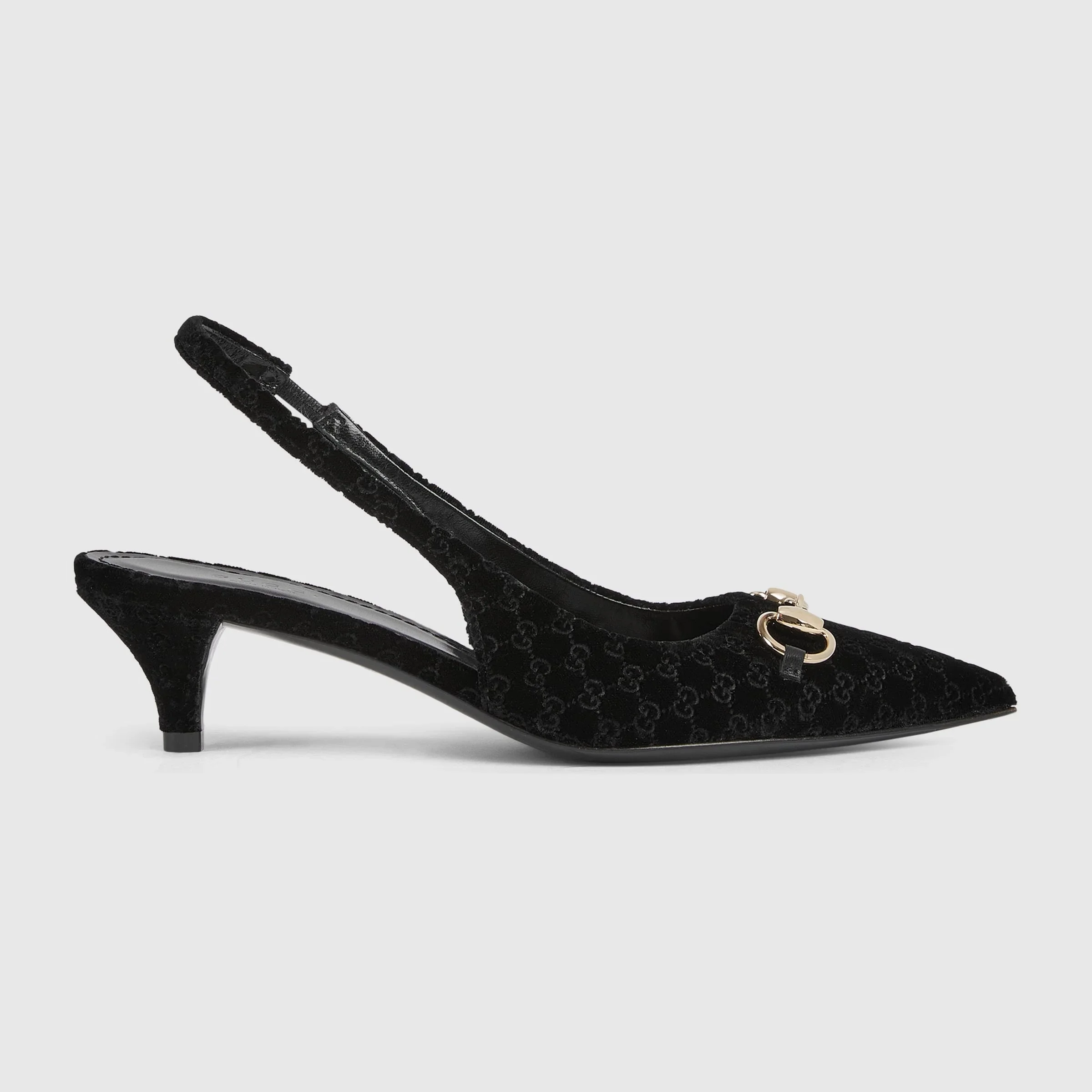 Gucci Horsebit GG Slingback Pumps - 1