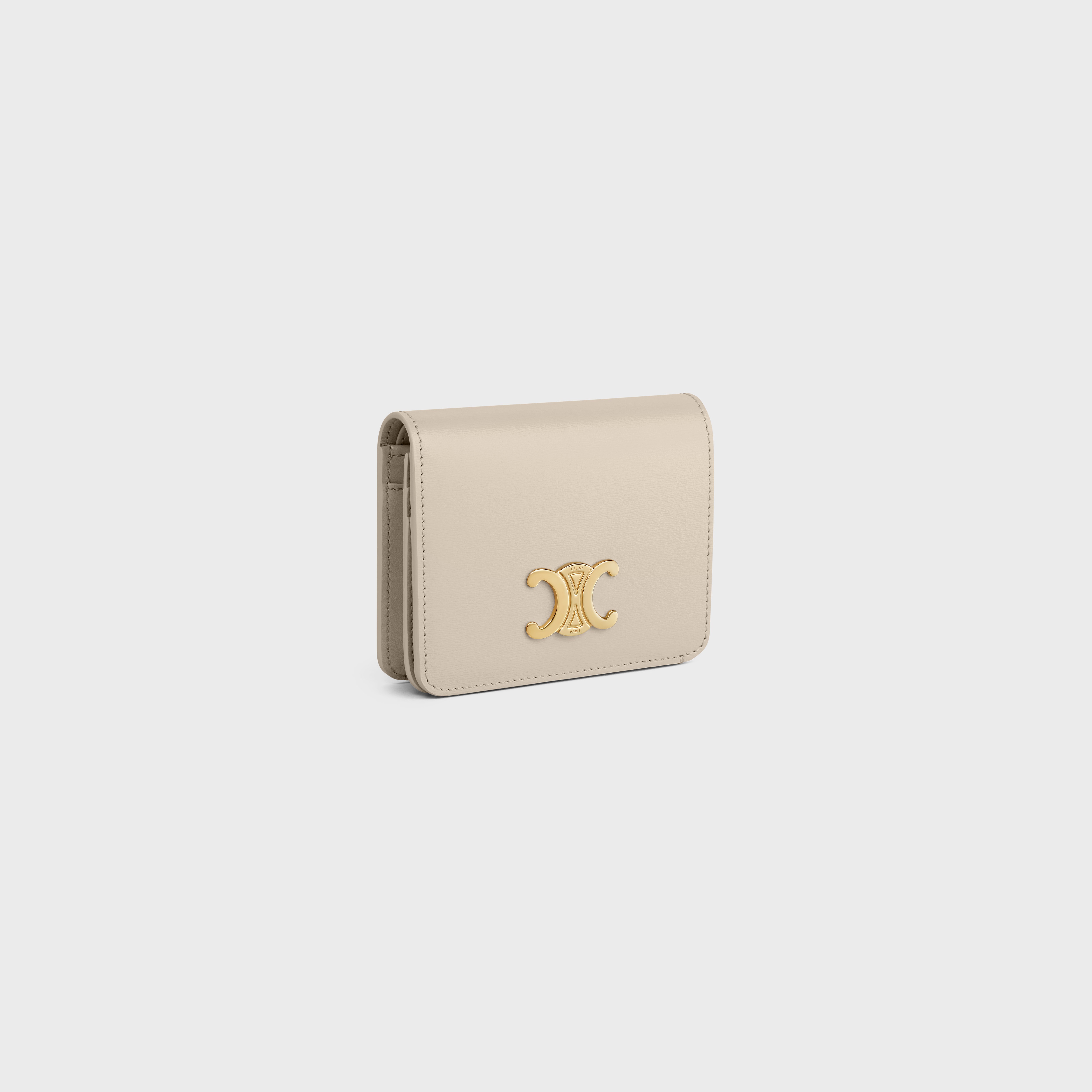 TRIOMPHE COMPACT WALLET in Shiny calfskin - 2
