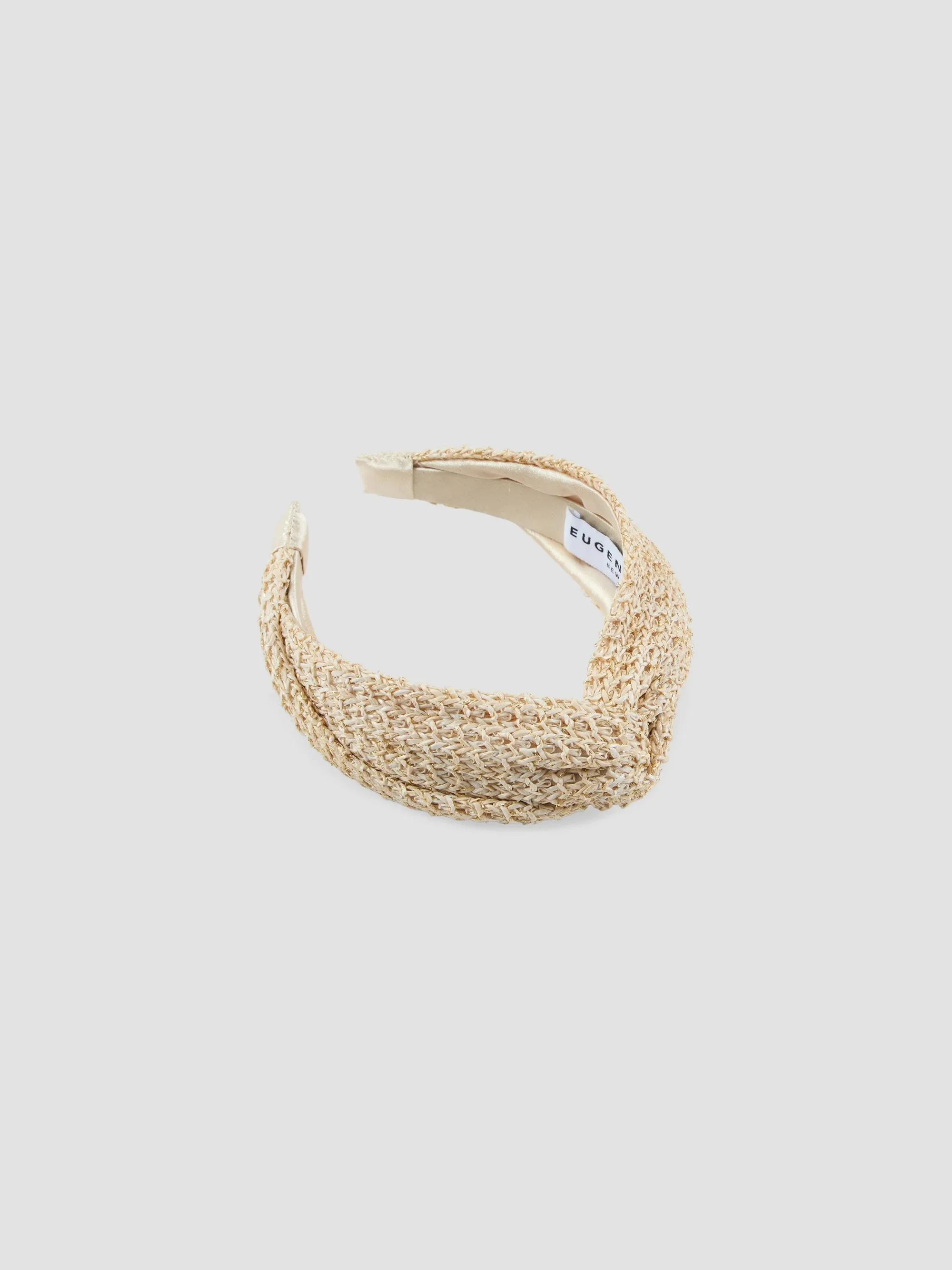Women's Timeless Trish Straw Headband - Cream Gold - 1