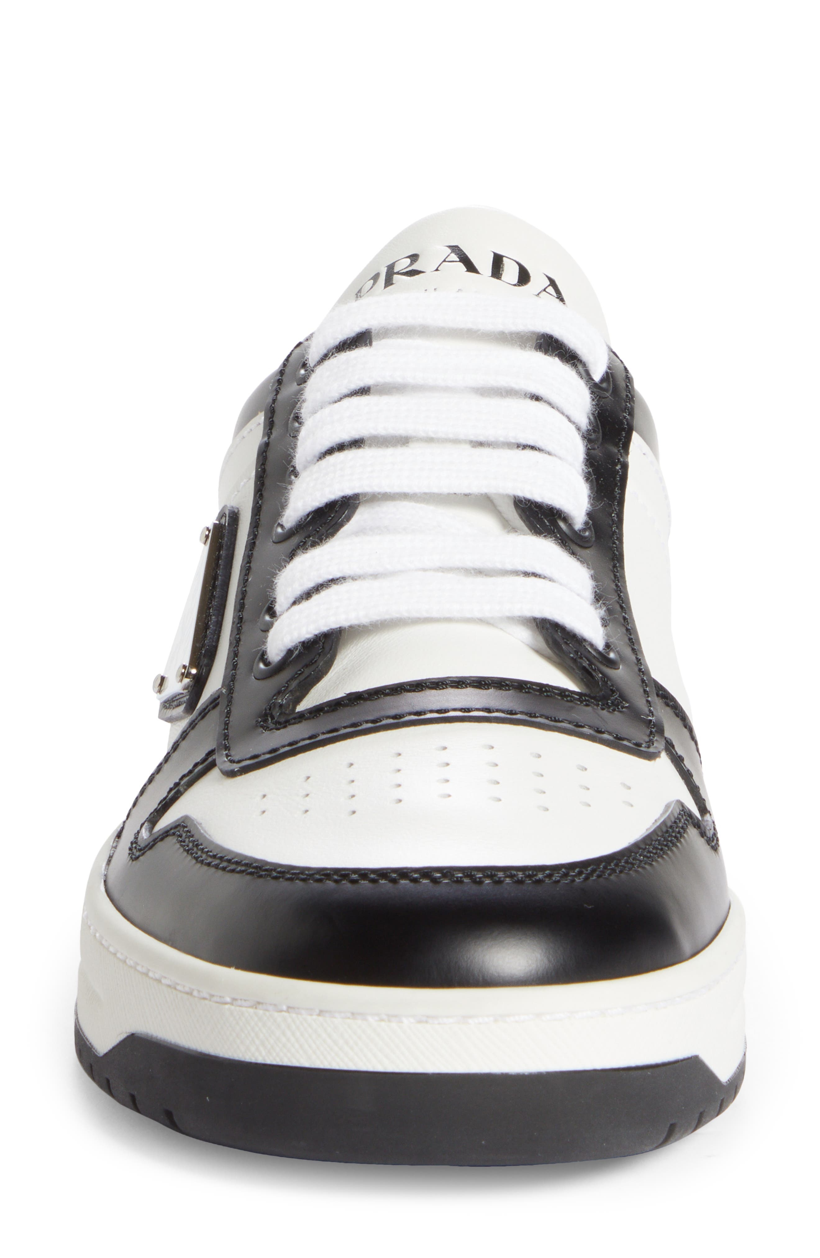 Prada Logo Sport Sneaker in Bianco/Nero at Nordstrom - 4